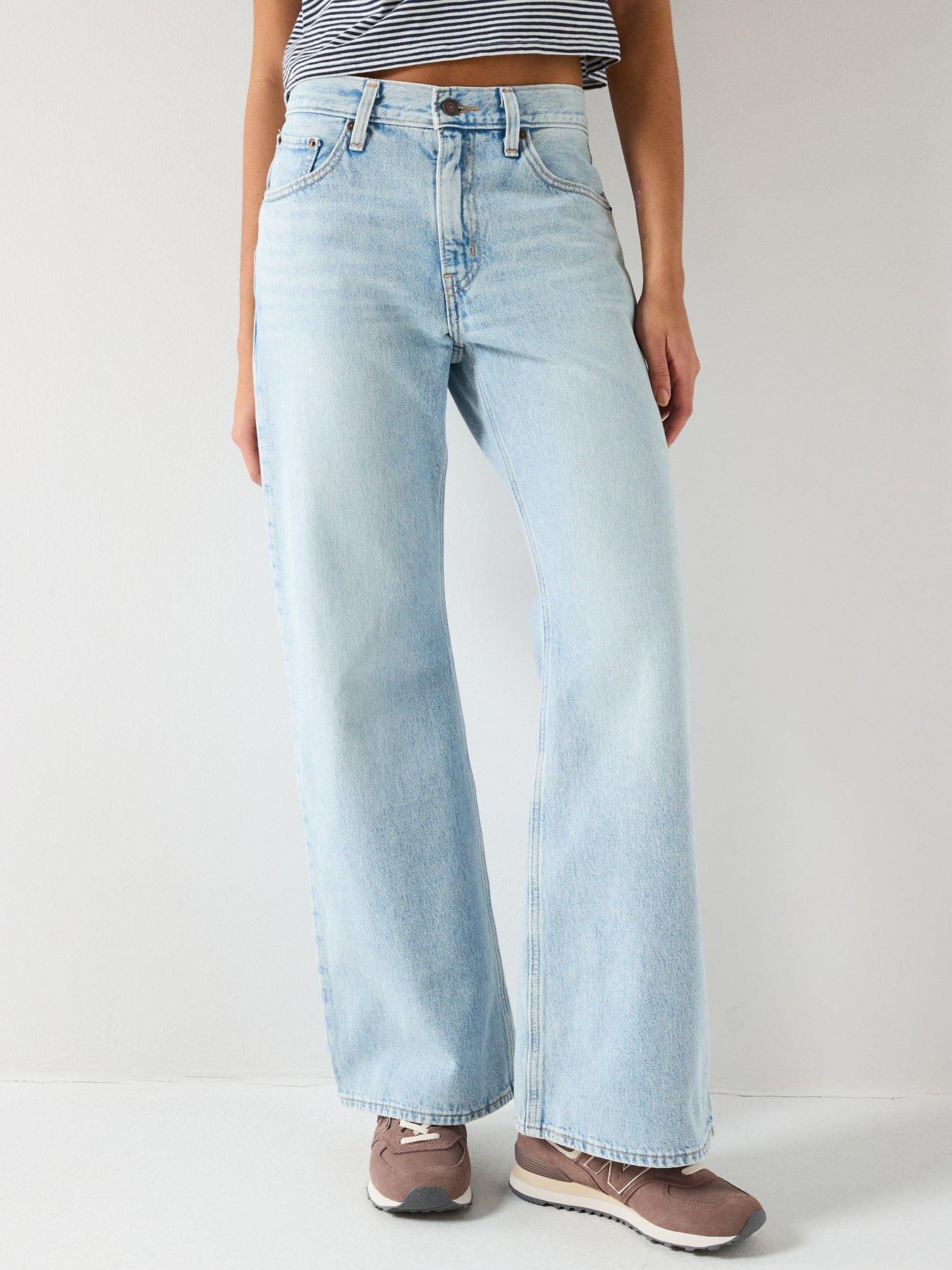 Image 1 of 6 of Levi's Middy Loose Boot Jeans - Blue