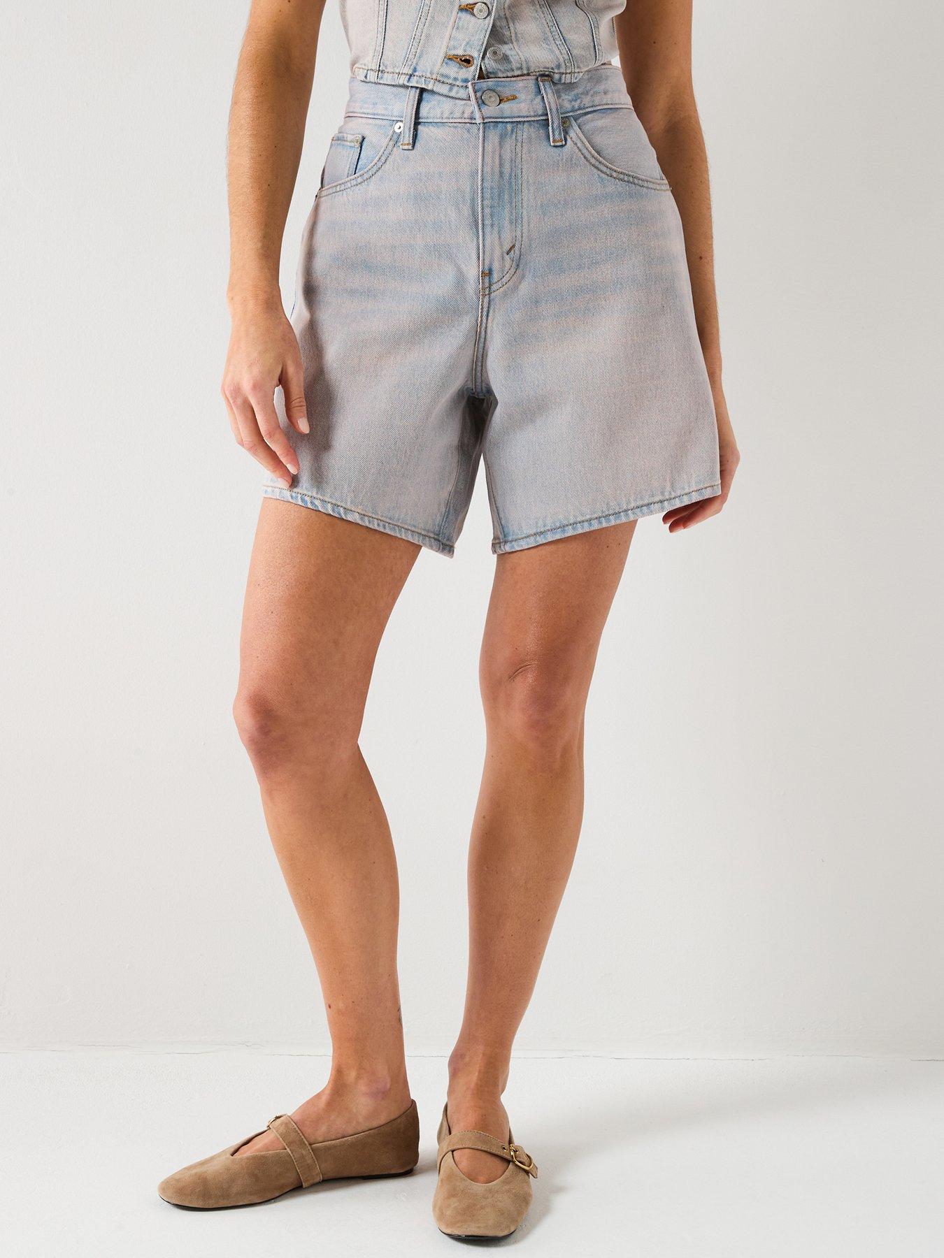 Levi's High Rise Baggy Shorts - Pink - Rose Up Blue