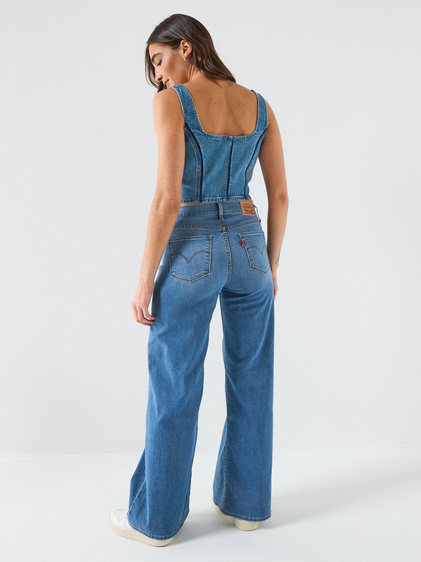 Image 5 of 6 of Levi's Seamed Zip Bustier - Blue