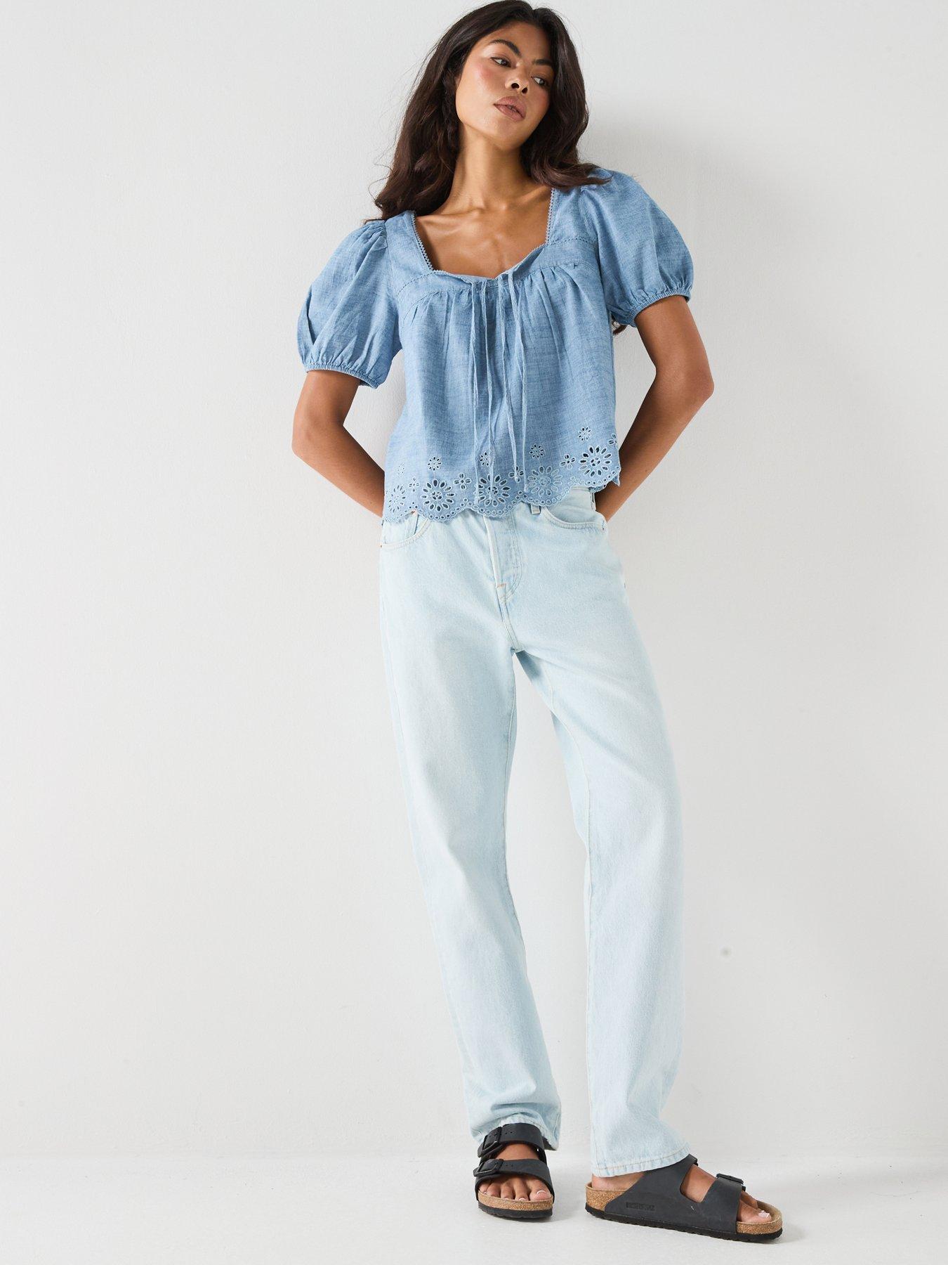 Image 3 of 6 of Levi's Darling Ss Cutwork Blouse