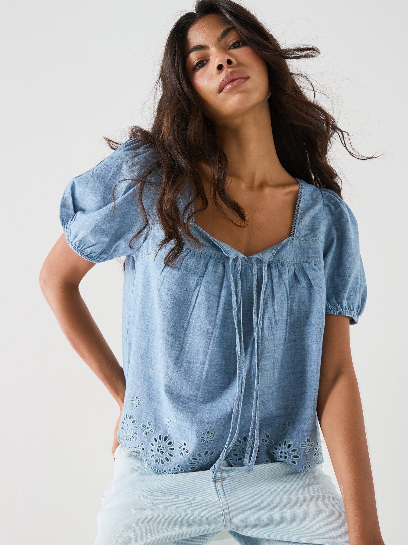 Image 5 of 6 of Levi's Darling Ss Cutwork Blouse