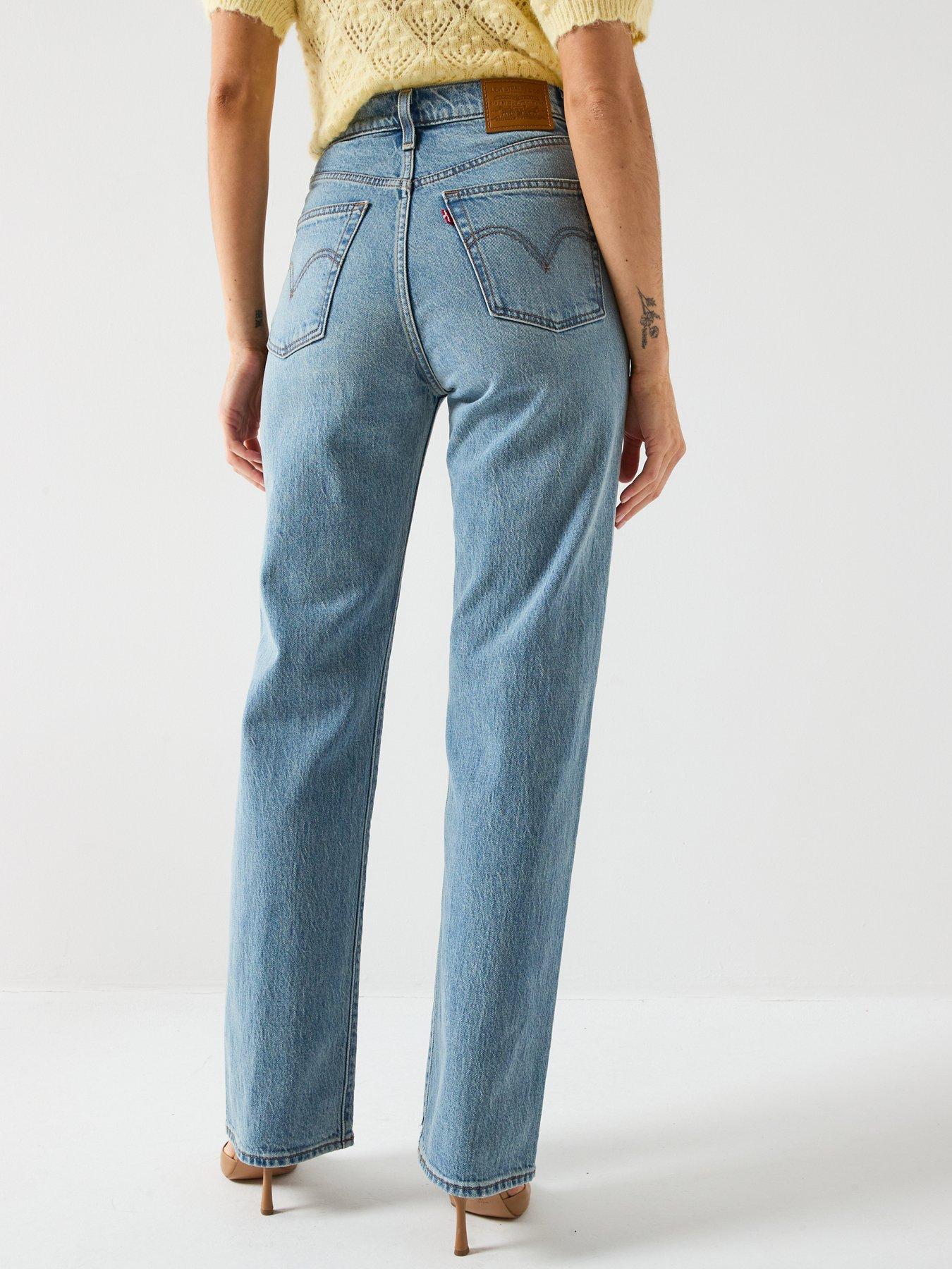 Image 2 of 6 of Levi's Ribcage Full Length Jeans - Blue