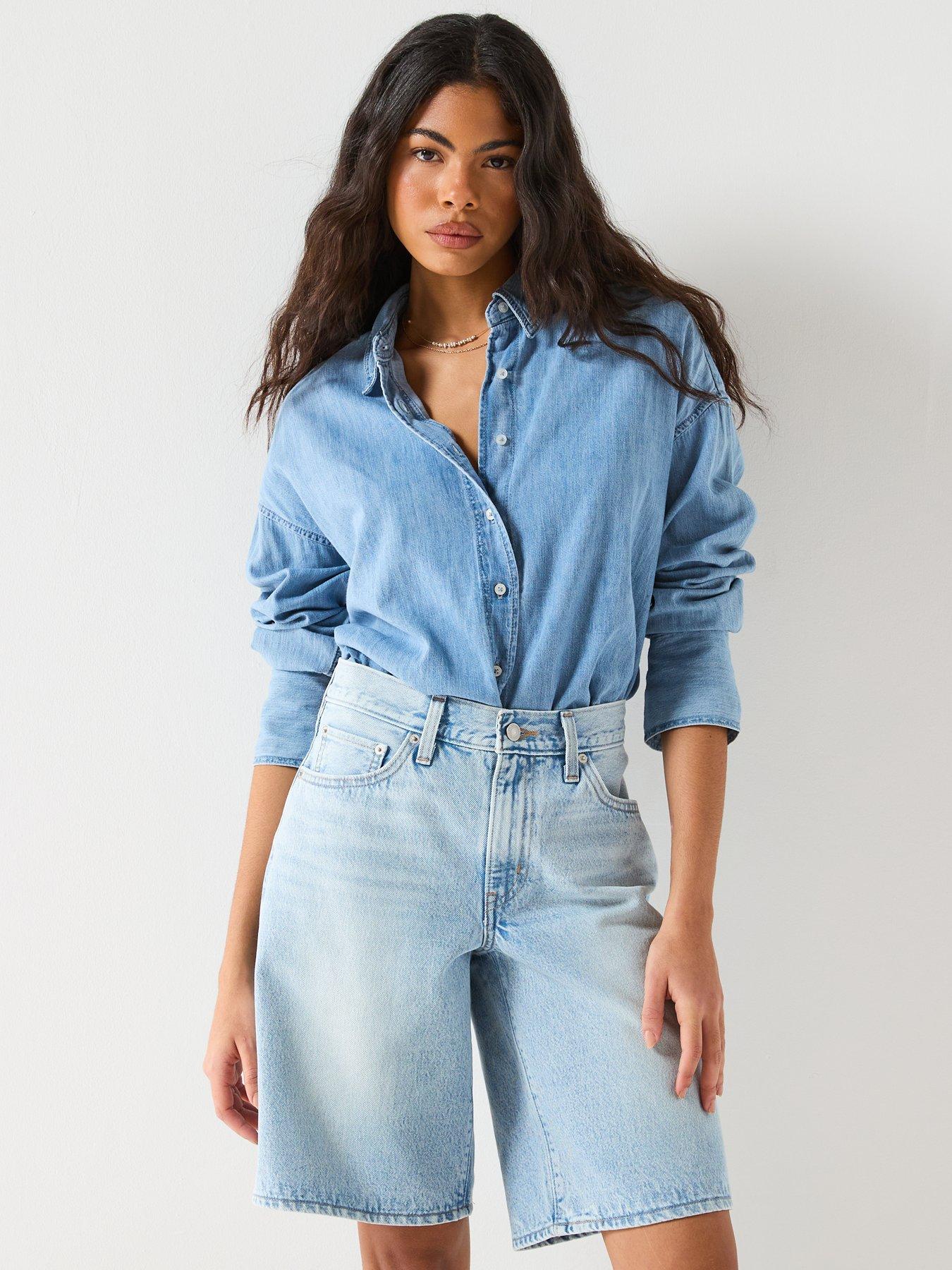 Image 6 of 6 of Levi's Middy Jort - Blue