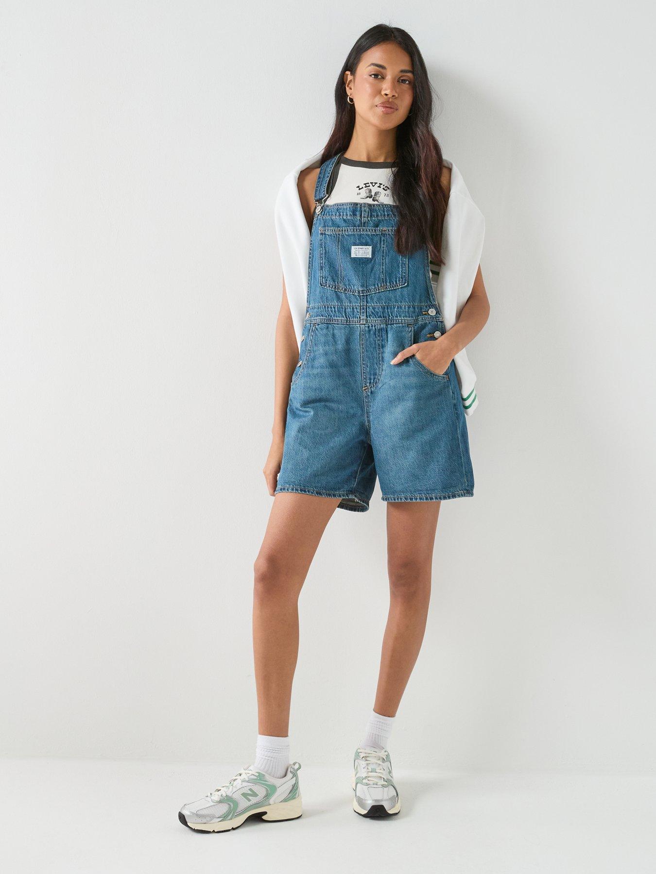 Image 3 of 6 of Levi's Vintage Denim Shortall - Blue