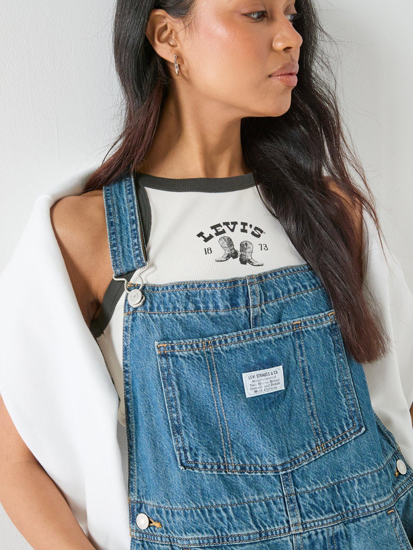 Image 4 of 6 of Levi's Vintage Denim Shortall - Blue