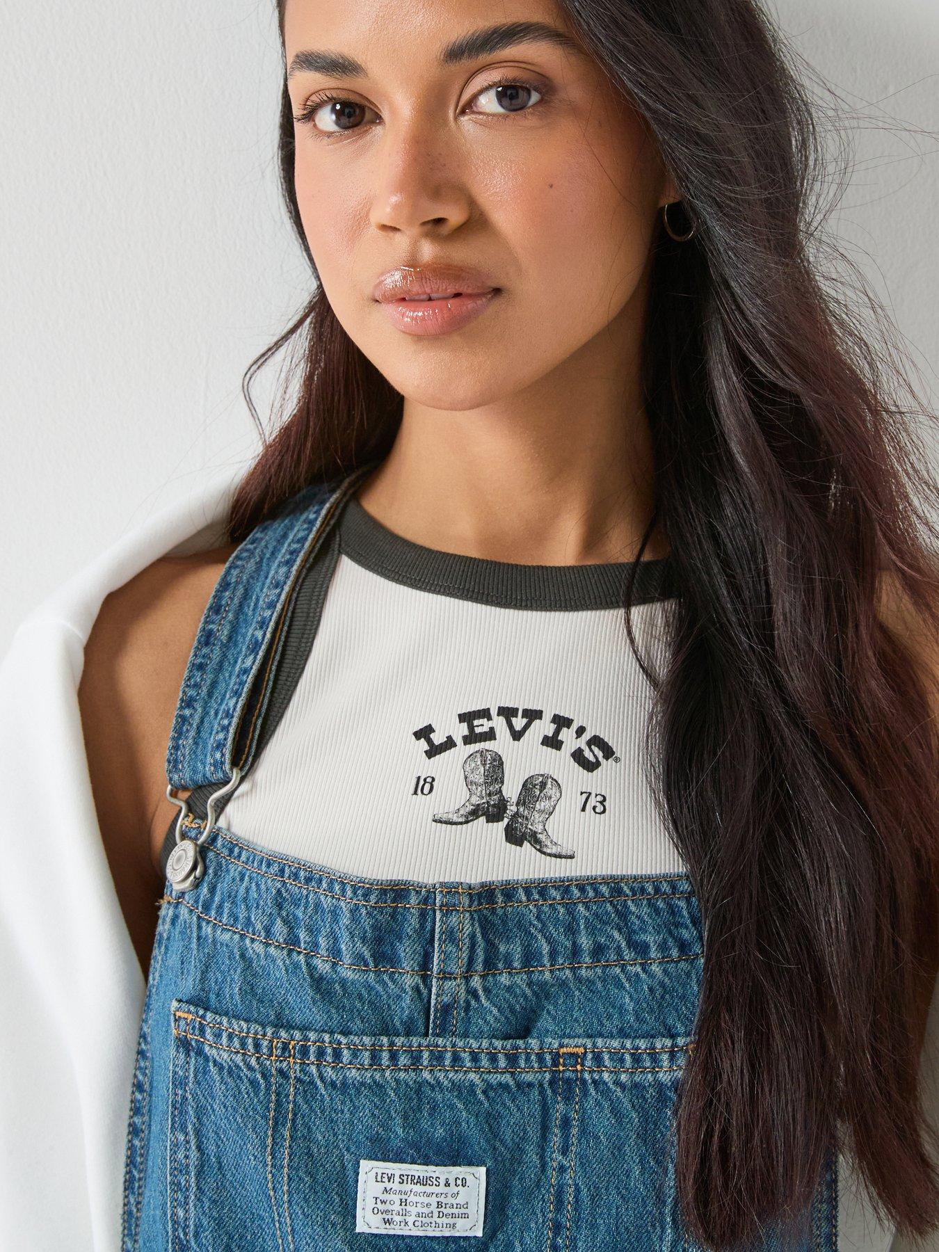 Image 5 of 6 of Levi's Vintage Denim Shortall - Blue