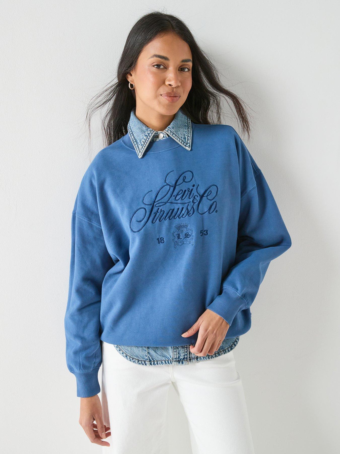Levi's Gr Royale Oversized Crewneck Sweatshirt - Blue