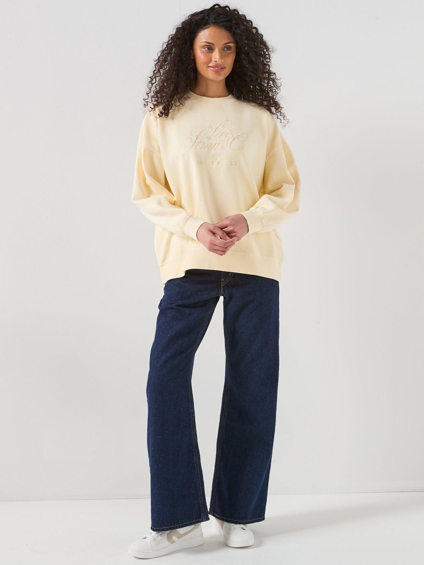 Image 3 of 6 of Levi's Graphic Vintage Oversized Crewneck Sweatshirt - Royale Fancy Script Rutabaga - Orange