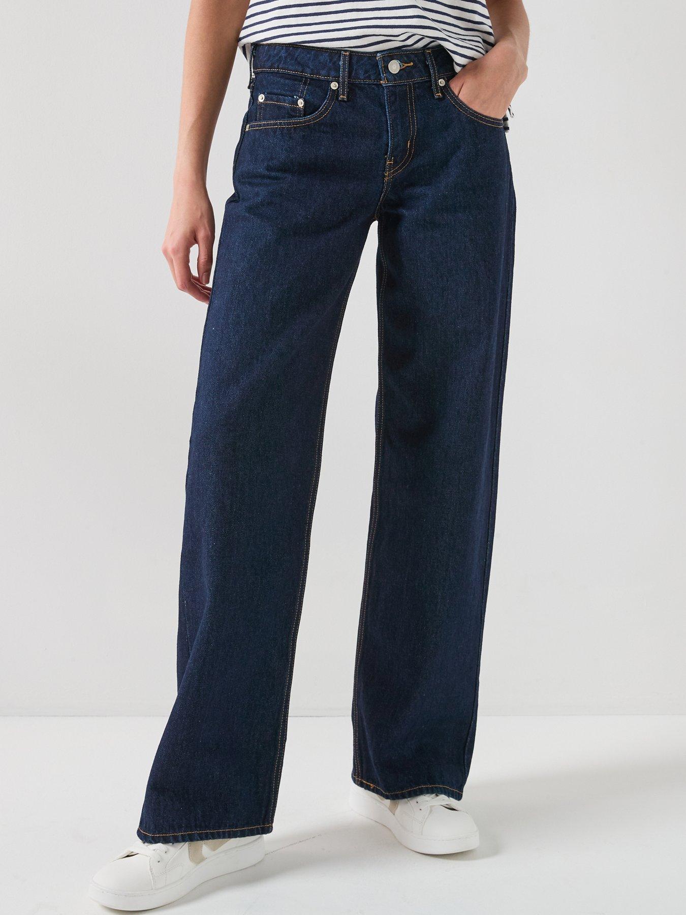 Image 1 of 6 of Levi's Low Loose Jeans - Black