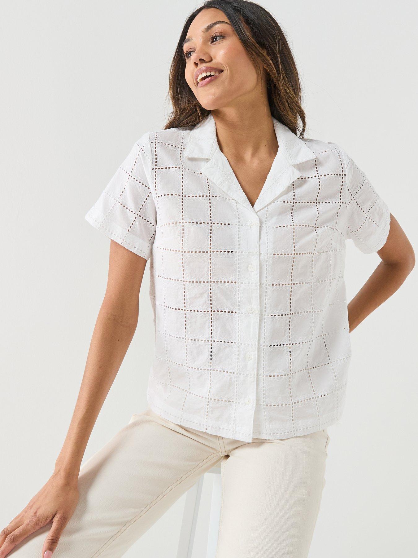 Image 6 of 6 of Levi's Albie Novelty Camp Shirt - White