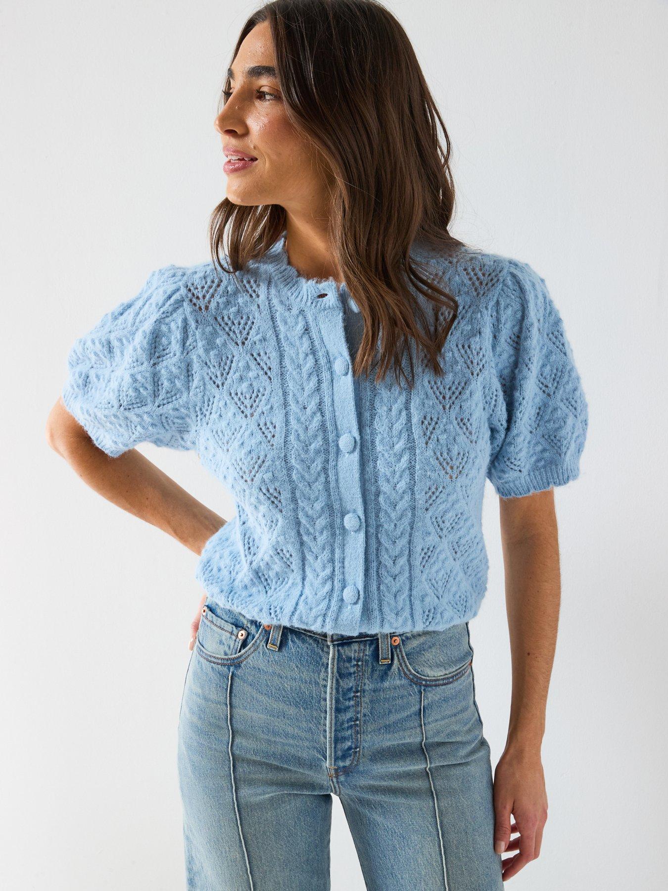 levis-pauline-pointelle-short-sleeve-cardigan-bluedetail