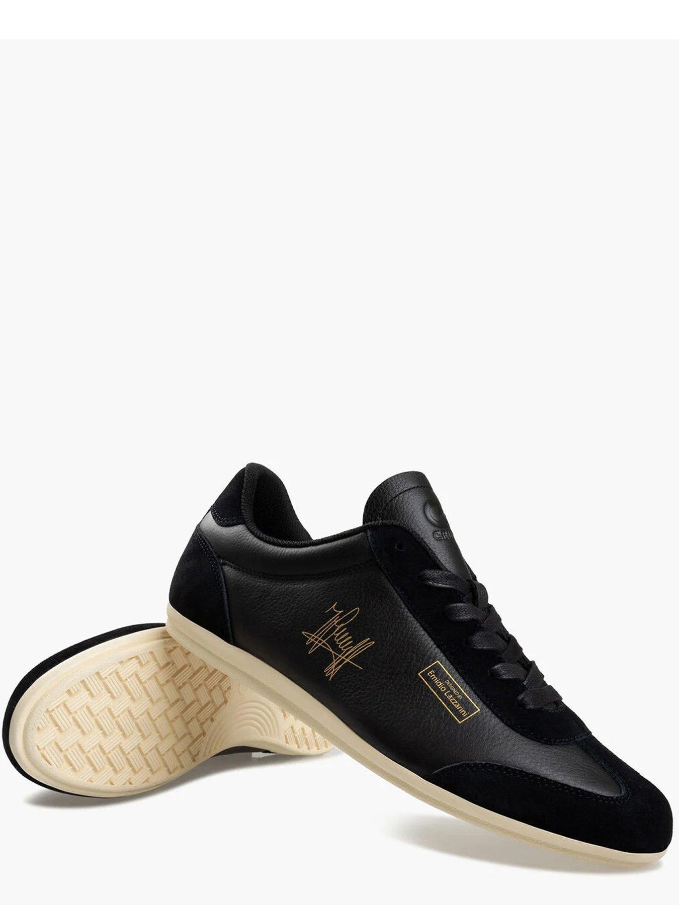 Image 4 of 7 of CRUYFF Recopa Low Profile Tumbled Suede Trainers - Black/White