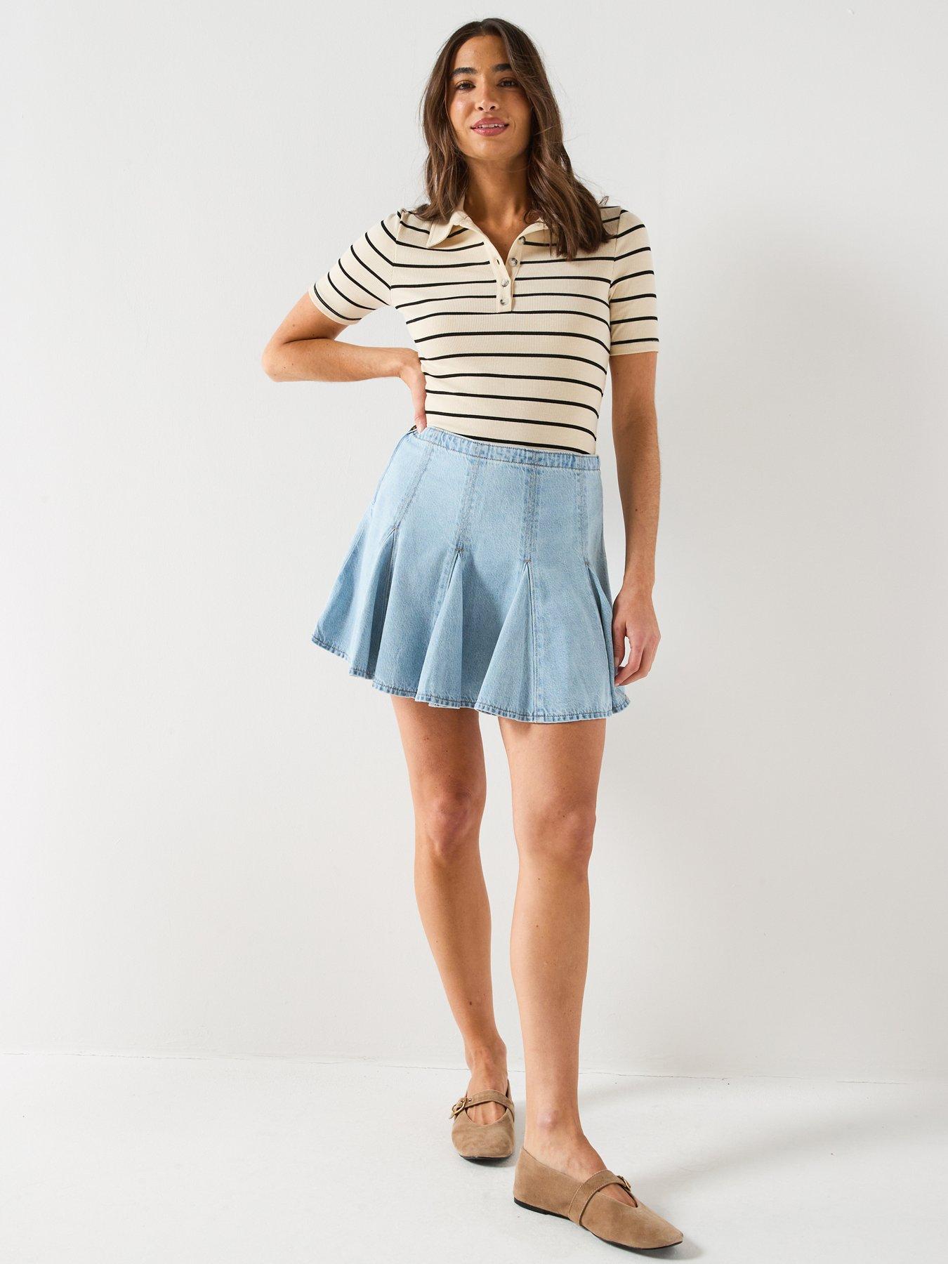 Image 6 of 6 of Levi's Godet Mini Skirt - Blue