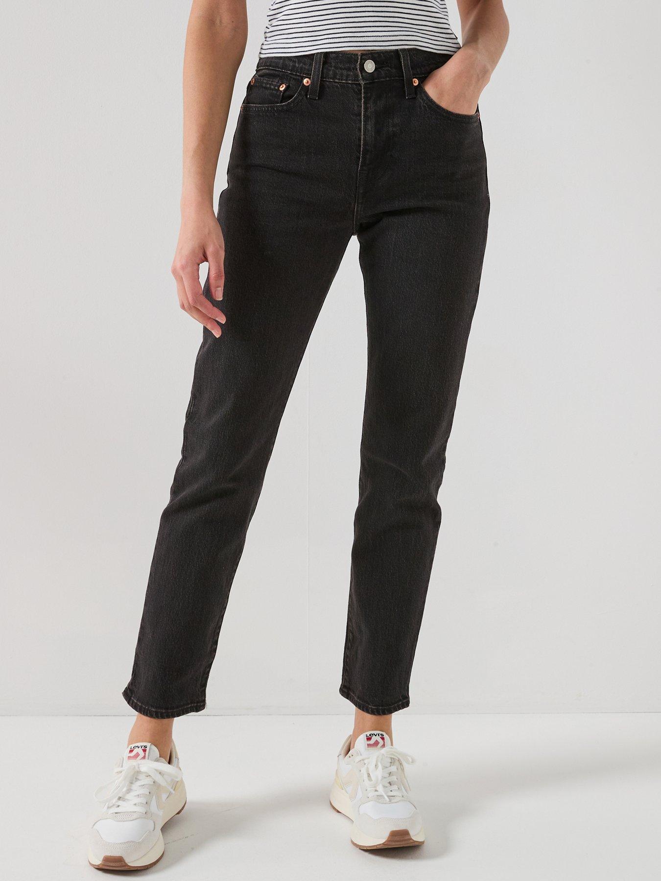 Image 1 of 6 of Levi's Wedgie Slim Jeans - Black