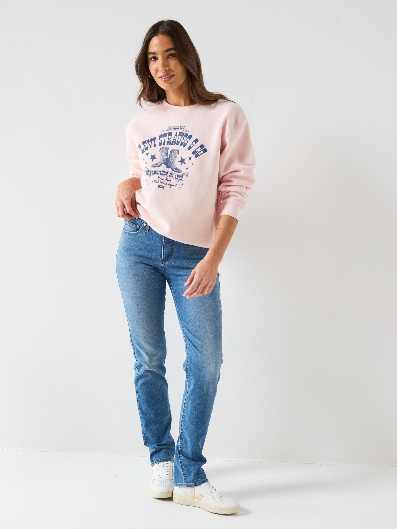 Image 3 of 6 of Levi's Graphic Everyday Crew Sweatshirt - Pink