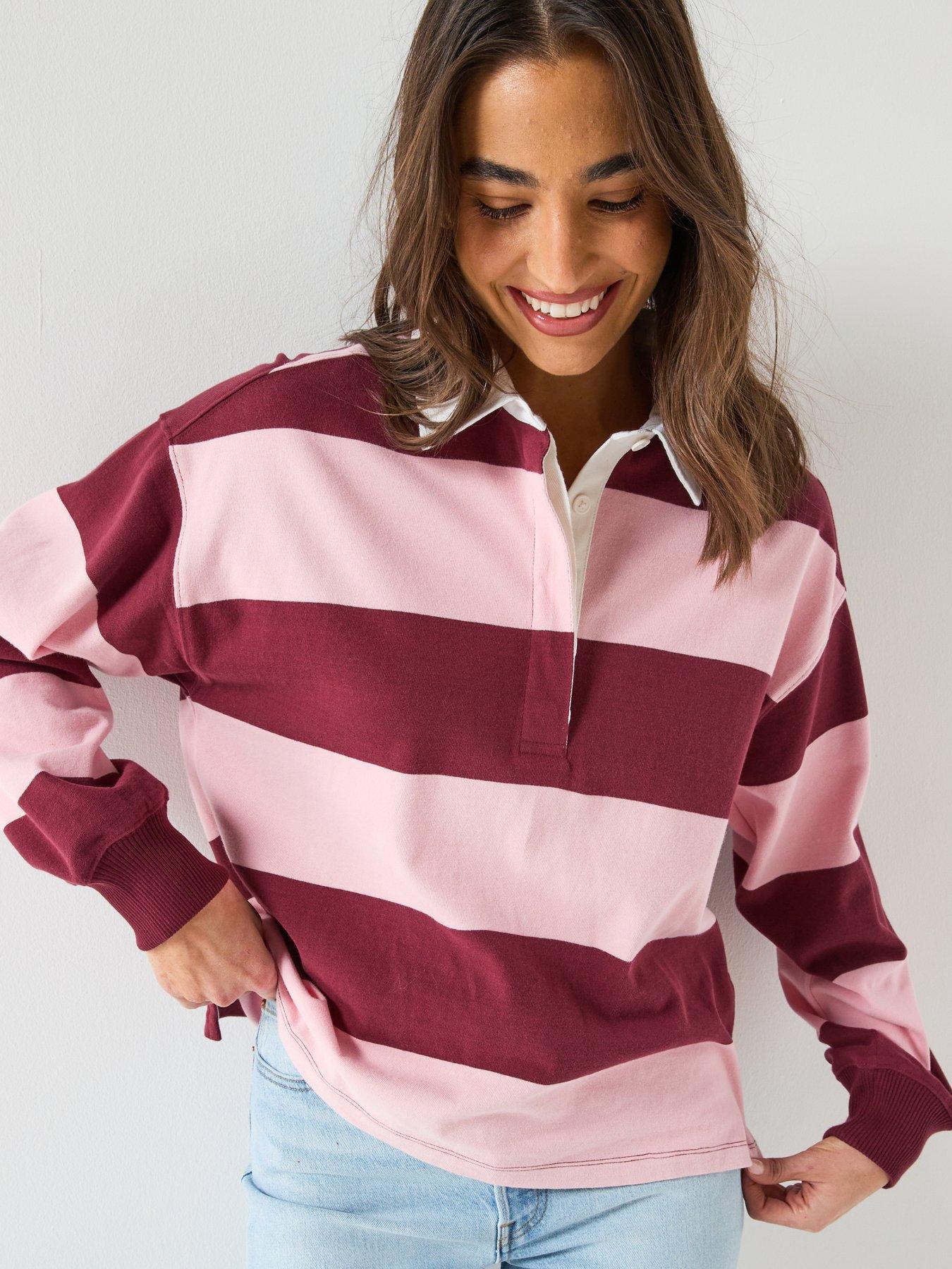 Image 1 of 6 of Levi's Reenie Rugby Long Sleeve - Pink