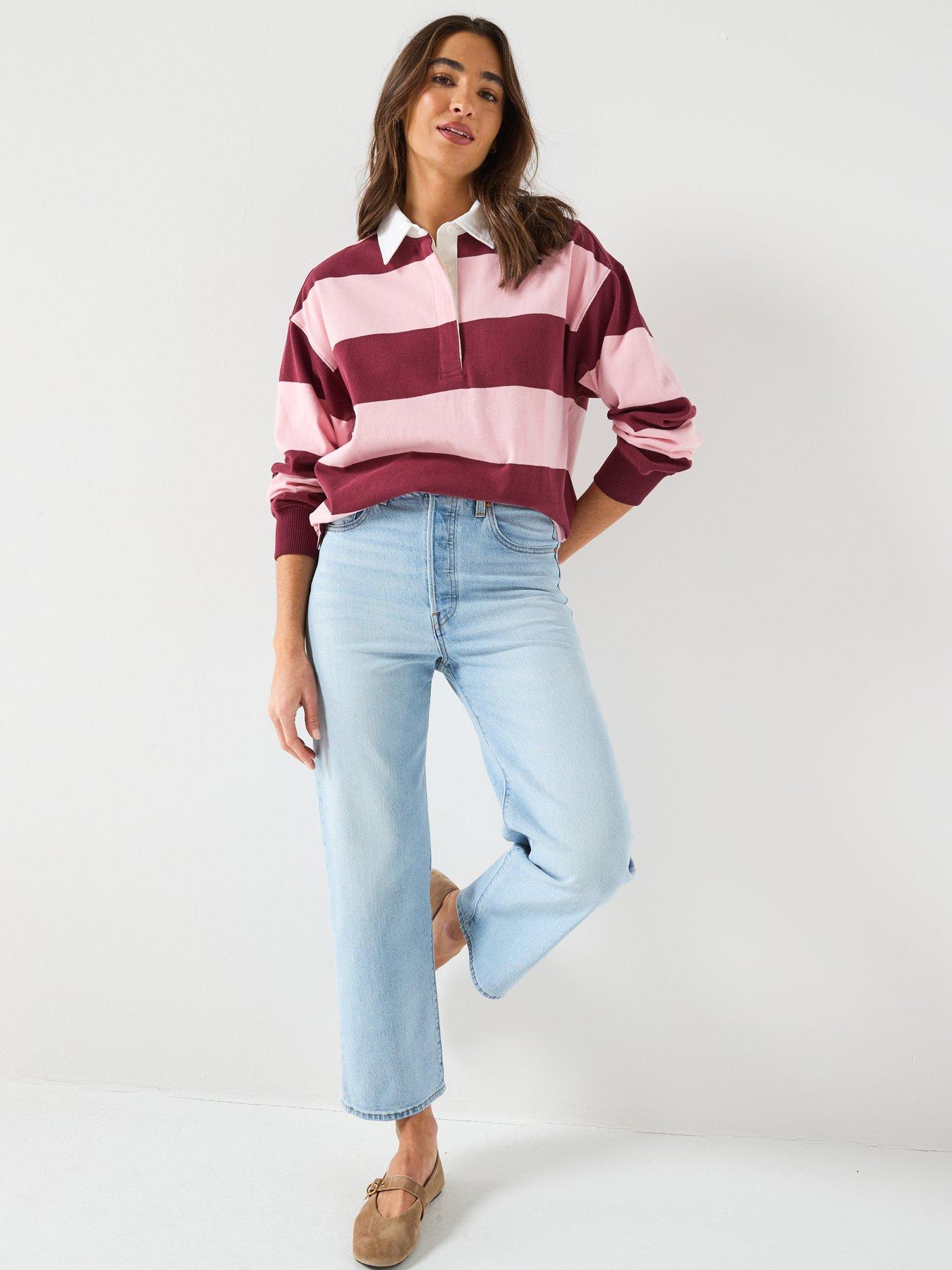 Image 3 of 6 of Levi's Reenie Rugby Long Sleeve - Pink