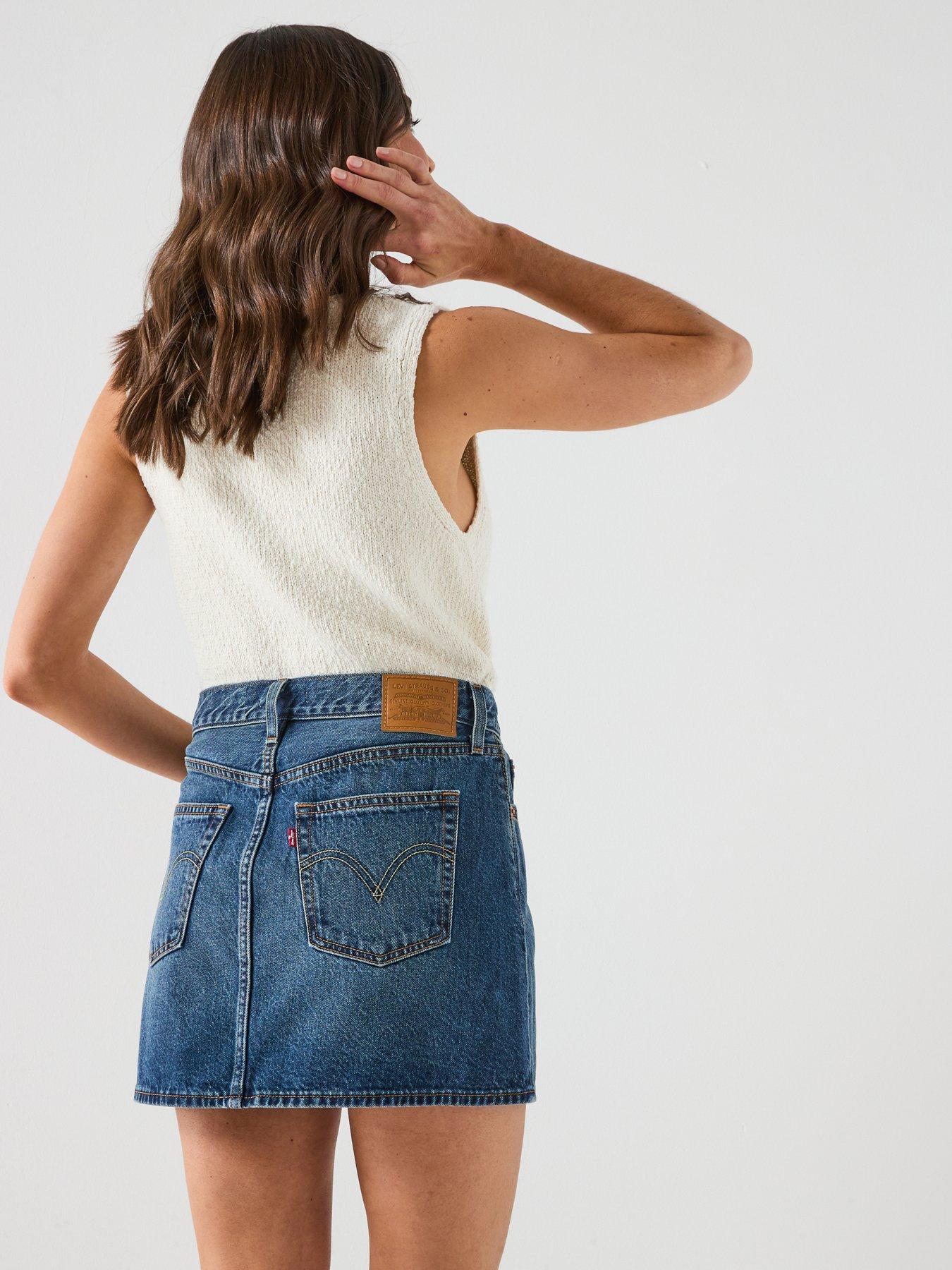 Image 5 of 6 of Levi's Icon Denim Mini Skirt - Blue