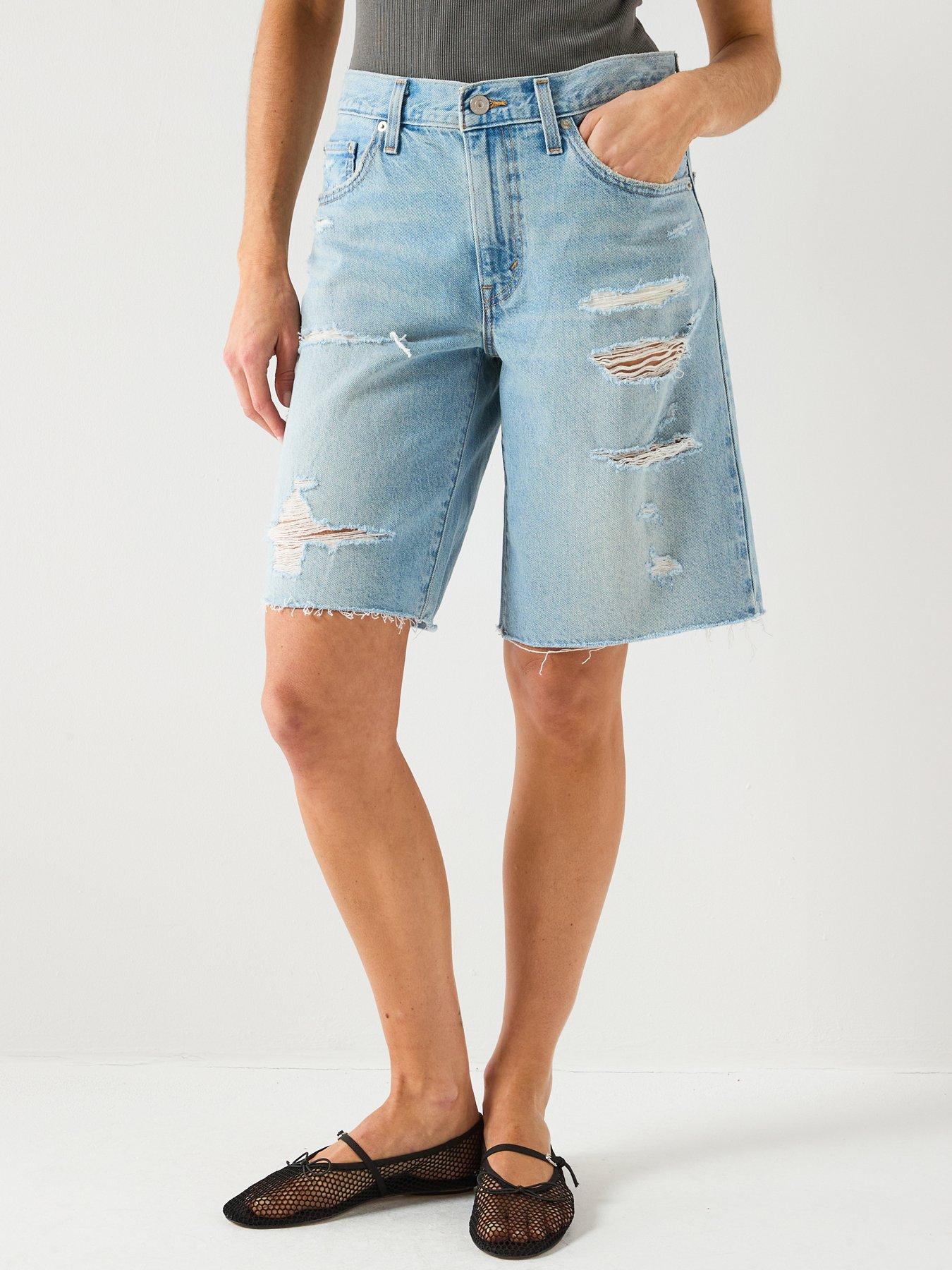 Image 1 of 6 of Levi's Baggy Dad Jort - Blue