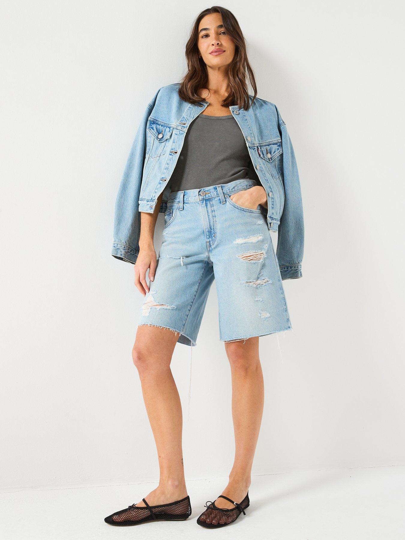 Image 3 of 6 of Levi's Baggy Dad Jort - Blue