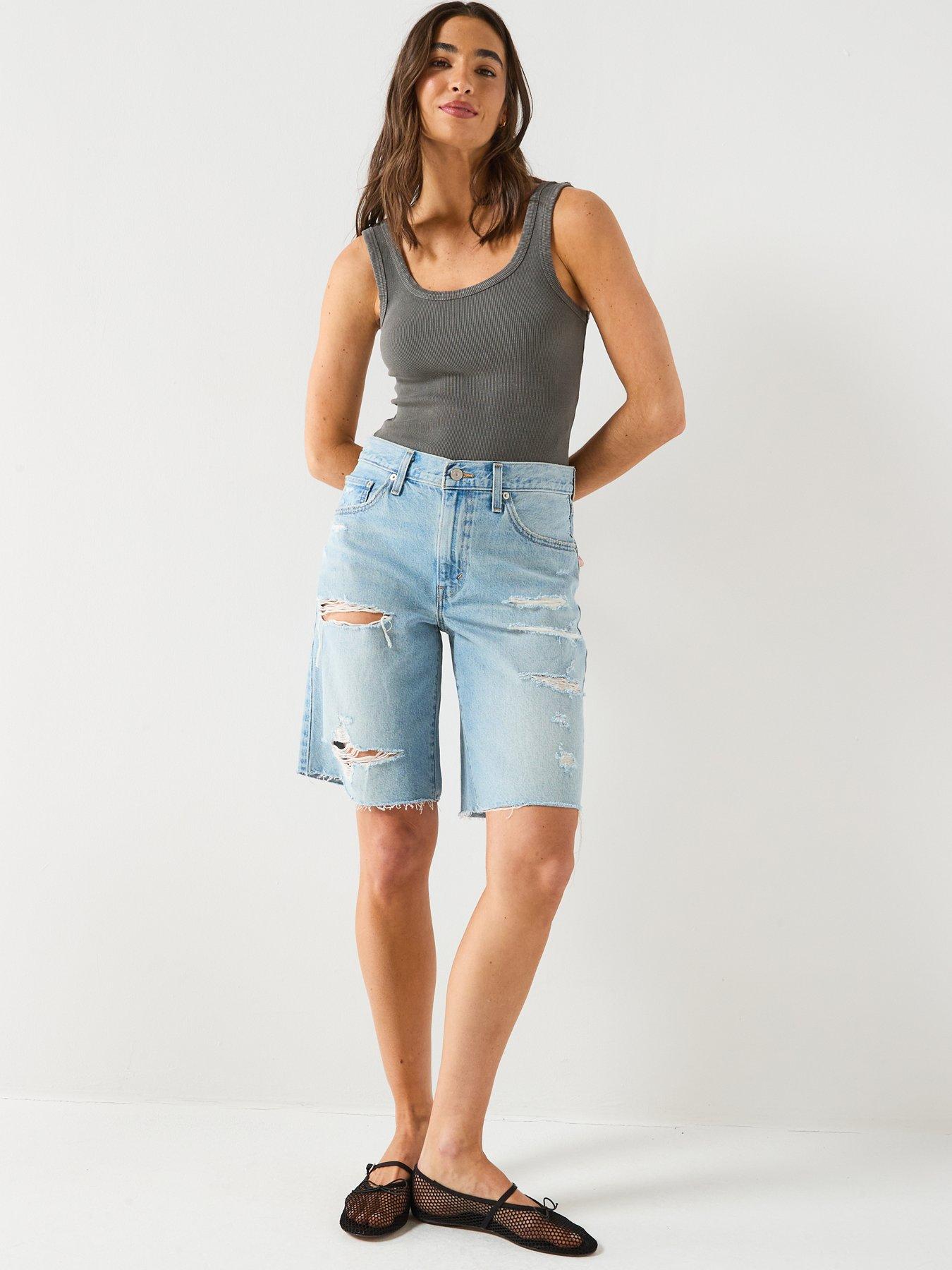 Image 5 of 6 of Levi's Baggy Dad Jort - Blue