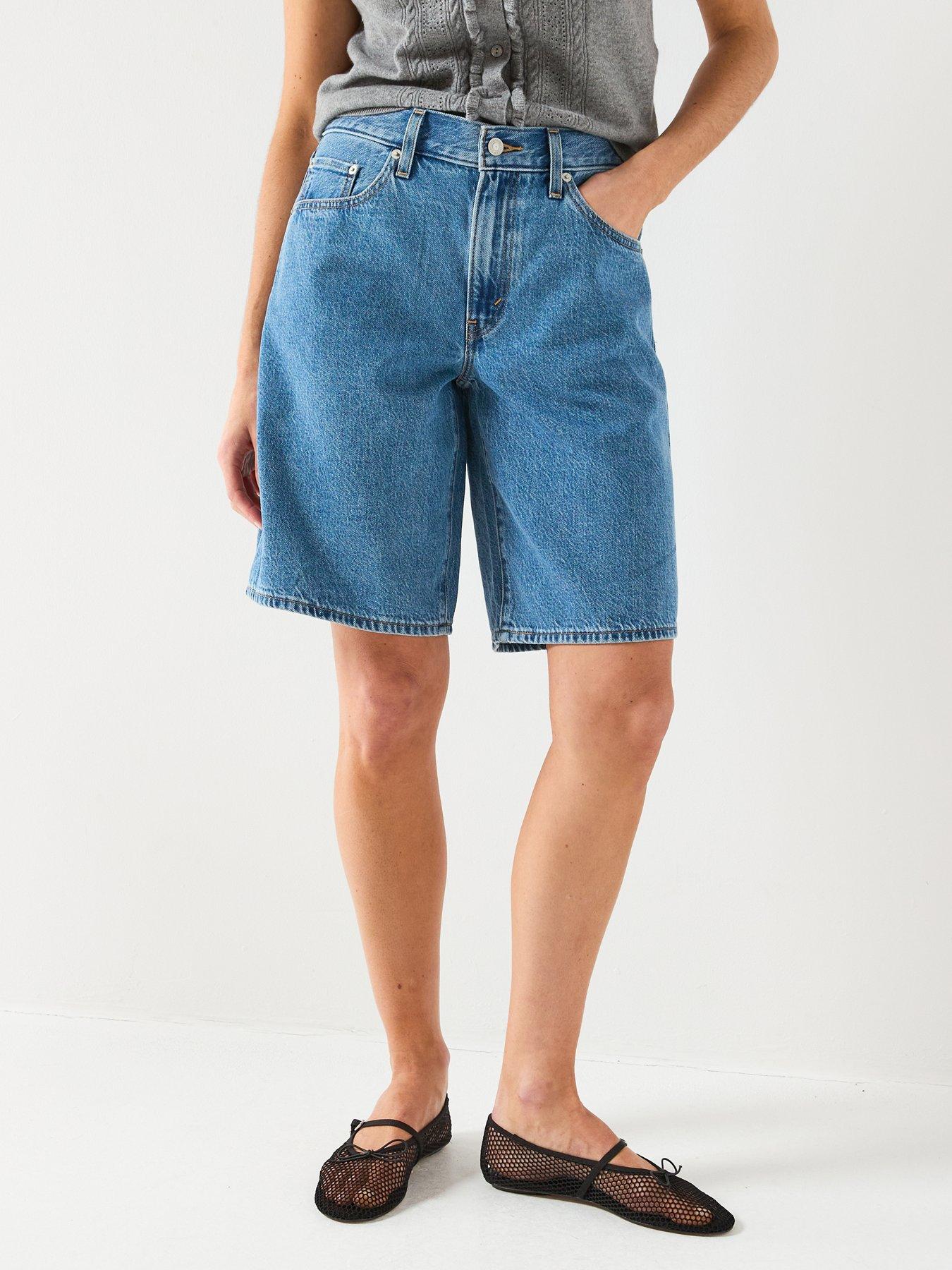 Image 1 of 6 of Levi's Baggy Dad Jort - Blue