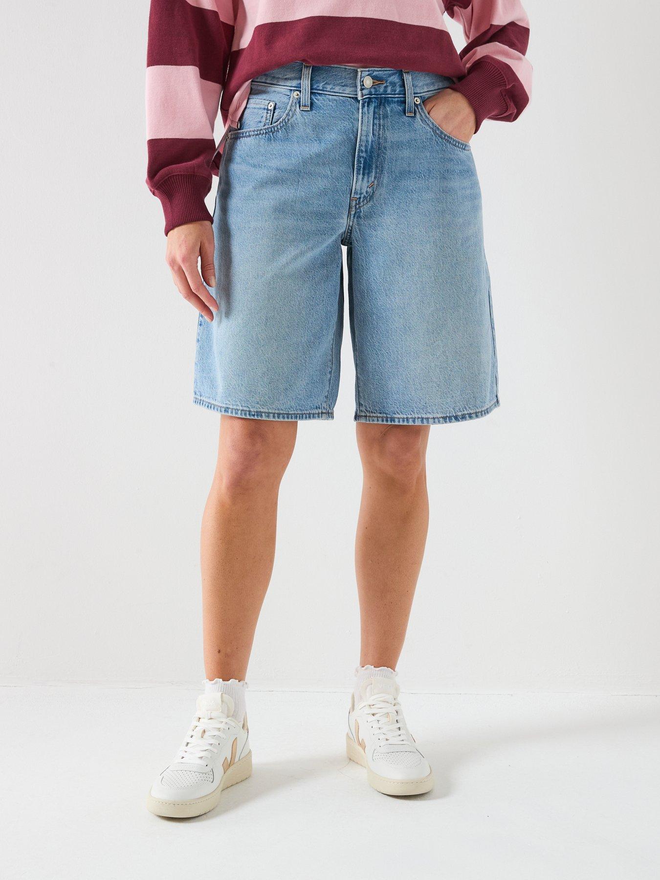 Image 1 of 6 of Levi's Baggy Dad Jorts - Blue
