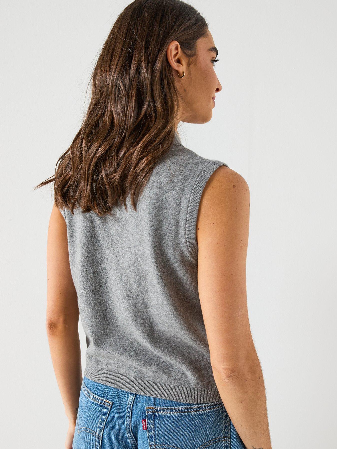 Image 2 of 6 of Levi's Super Soft Mini Ruffle Vest - Grey