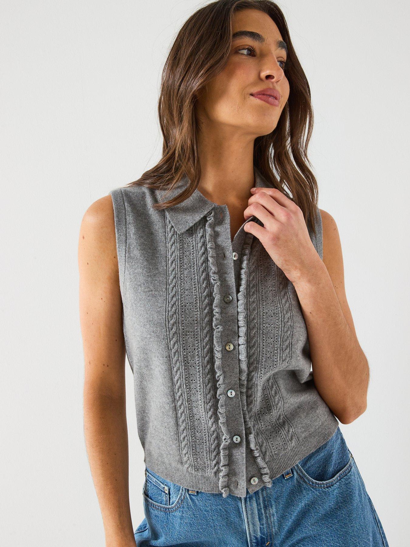 Image 6 of 6 of Levi's Super Soft Mini Ruffle Vest - Grey