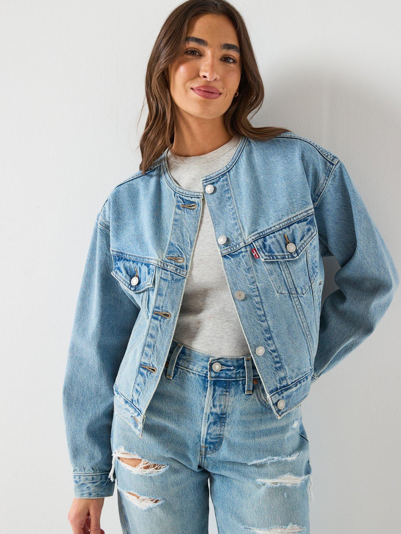 Image 1 of 6 of Levi's Collarless Shrunken 90s Trucker
