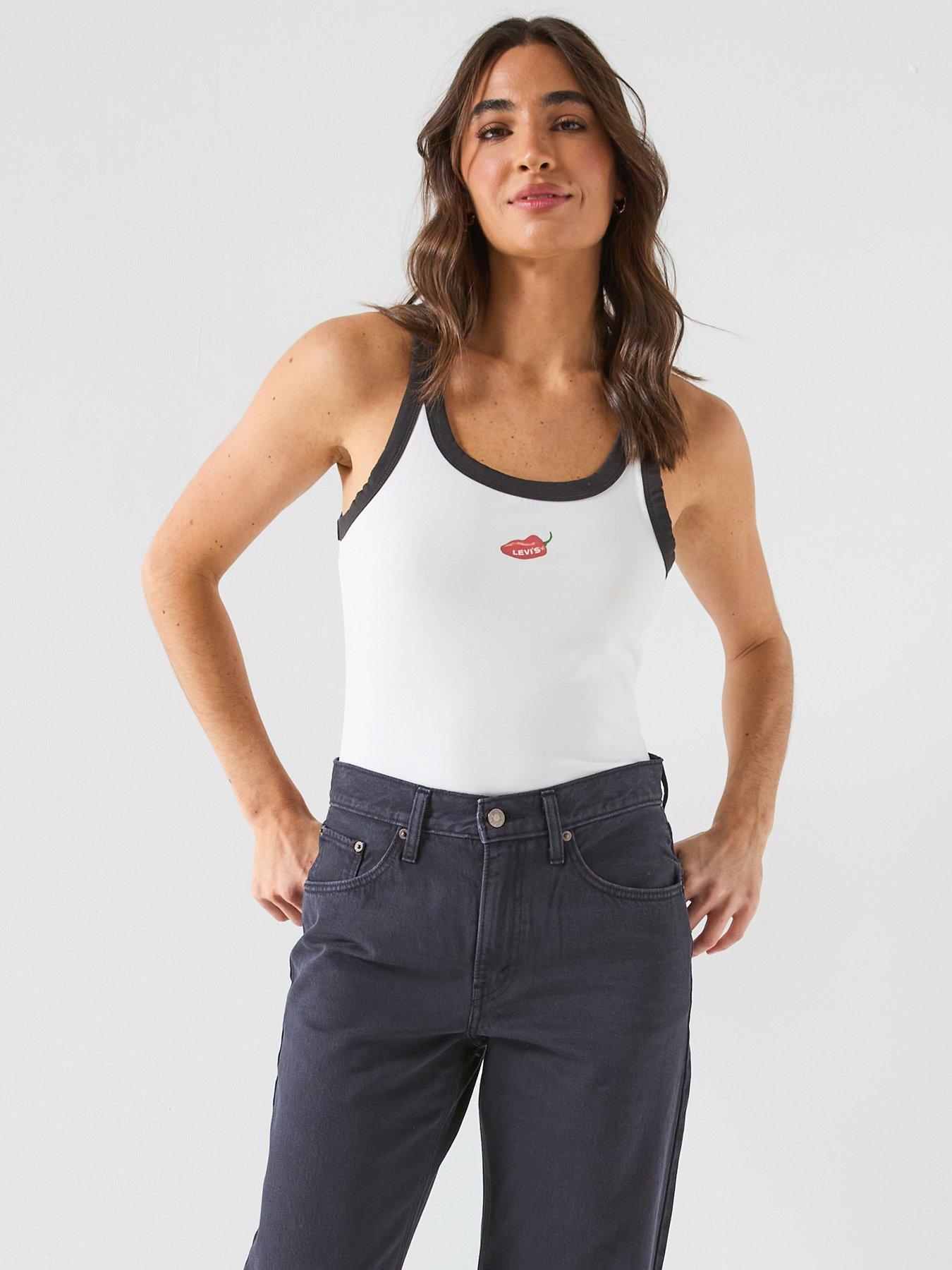 Image 1 of 6 of Levi's Essential Tank T-Shirt - White