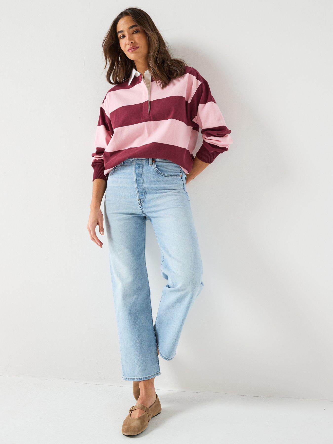 Image 5 of 6 of Levi's Ribcage Straight Ankle Jeans - Blue