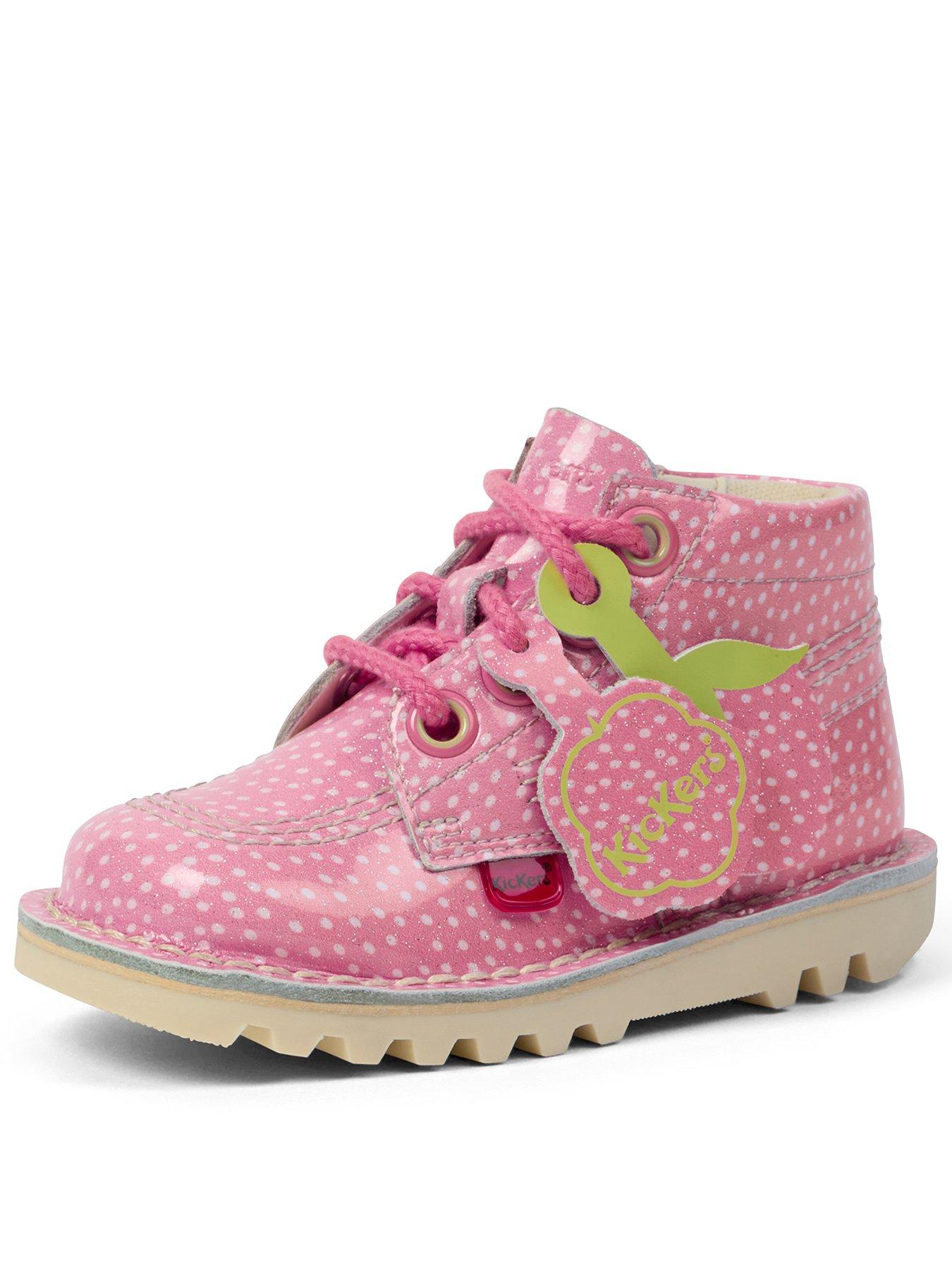 Kickers Kick Hi Fruity Patent Leather Shoe - Pink