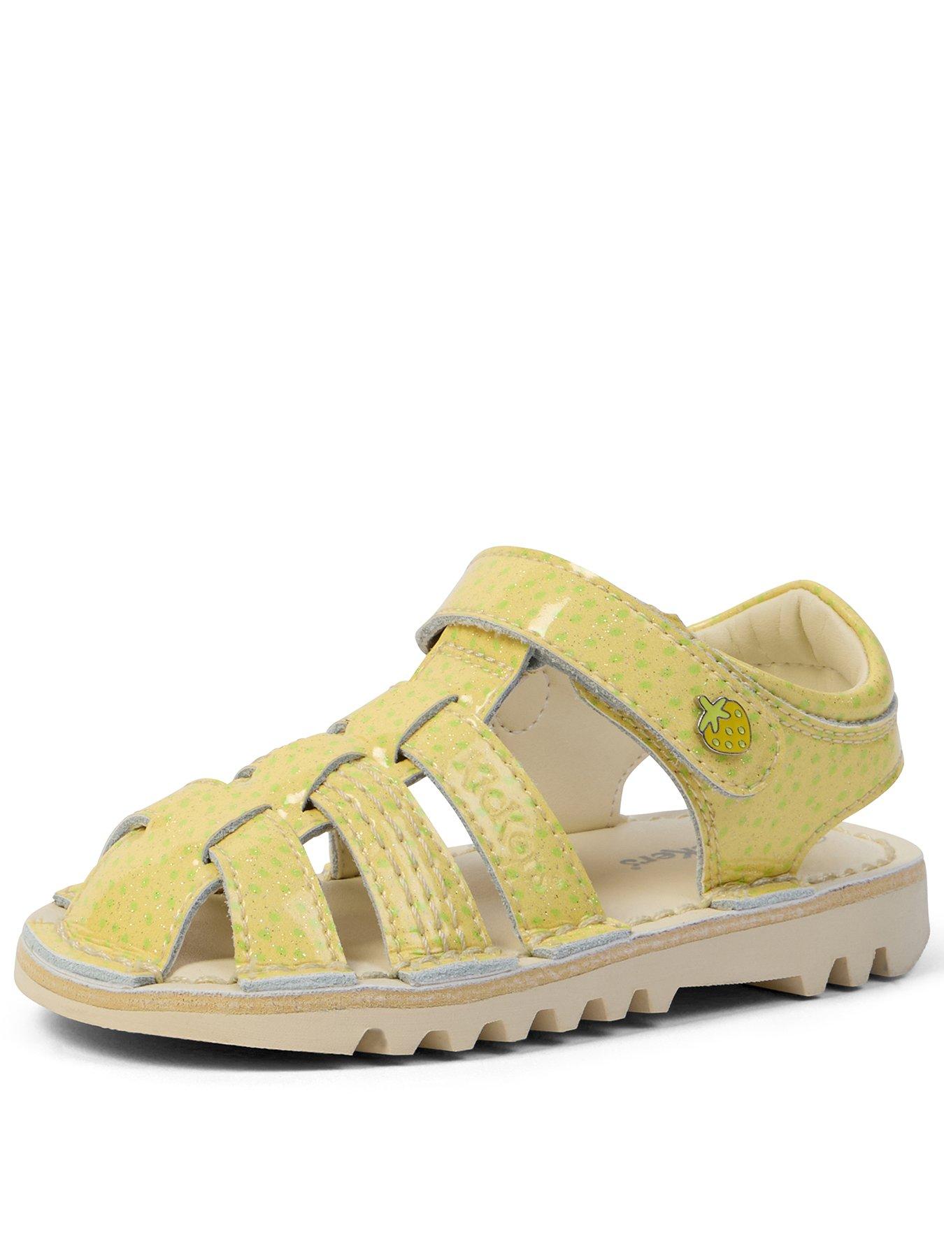 Kickers Kick Fruit Patent Leather Sandal - Yellow