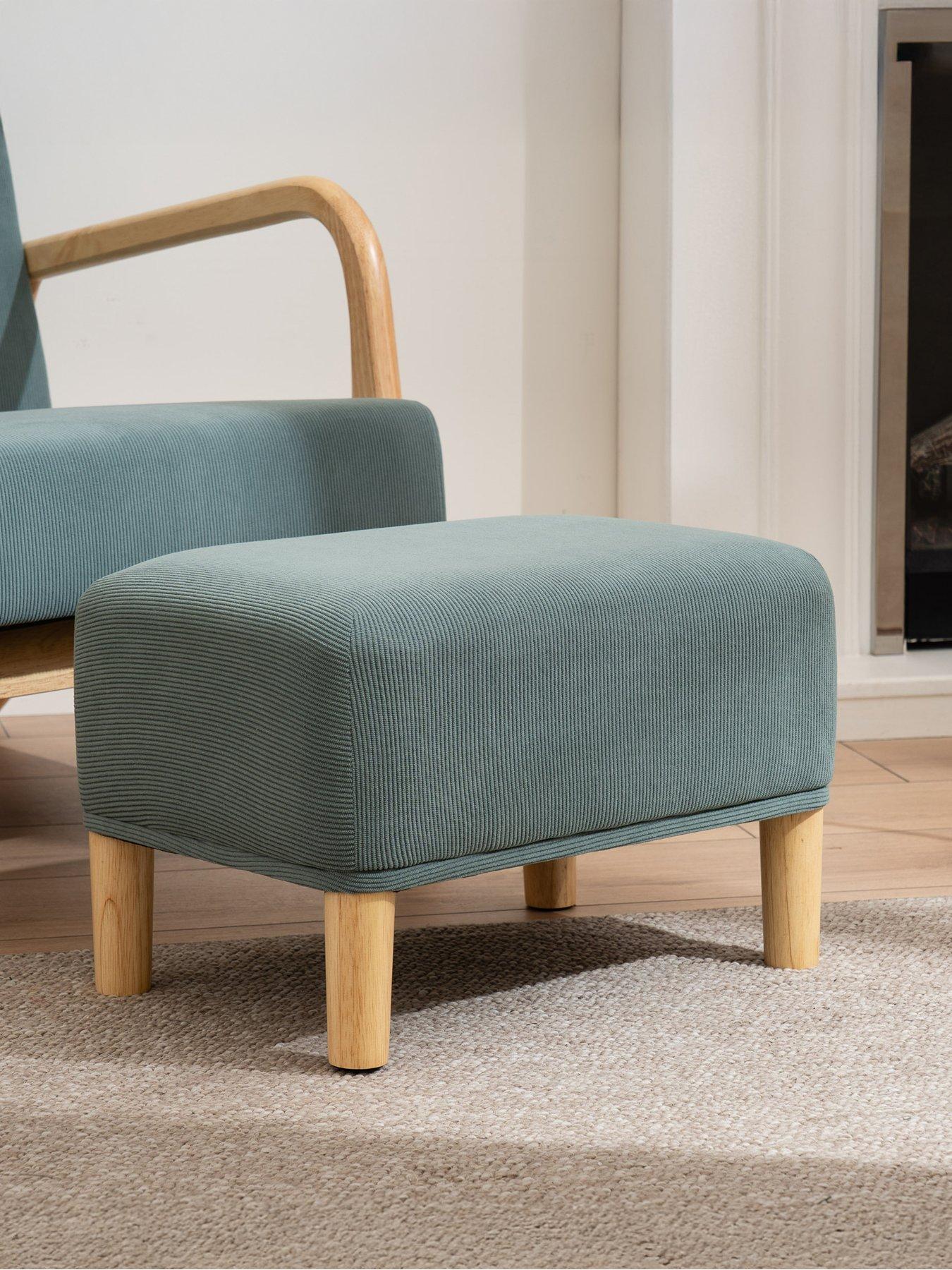 Scottish Everlastings Howorth Cord Fabric Foot Stool - Taupe