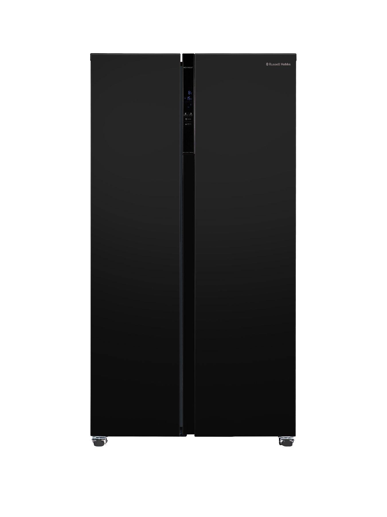 Russell Hobbs Russell Hobbs RH90AFF201B 177cm high 90cm wide freestanding slimline American Fridge Freezer in Black