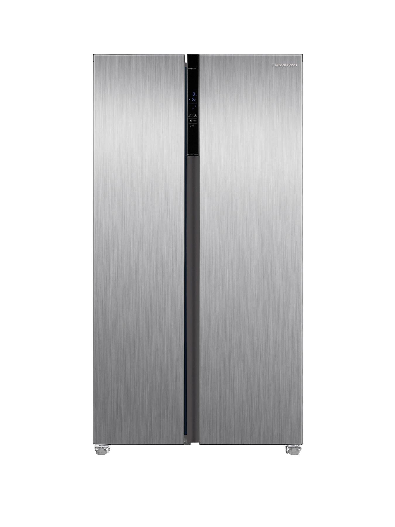 Russell Hobbs Russell Hobbs RH90AFF201SS 177cm high 90cm wide freestanding Slimline American Fridge Freezer in Stainless Steel