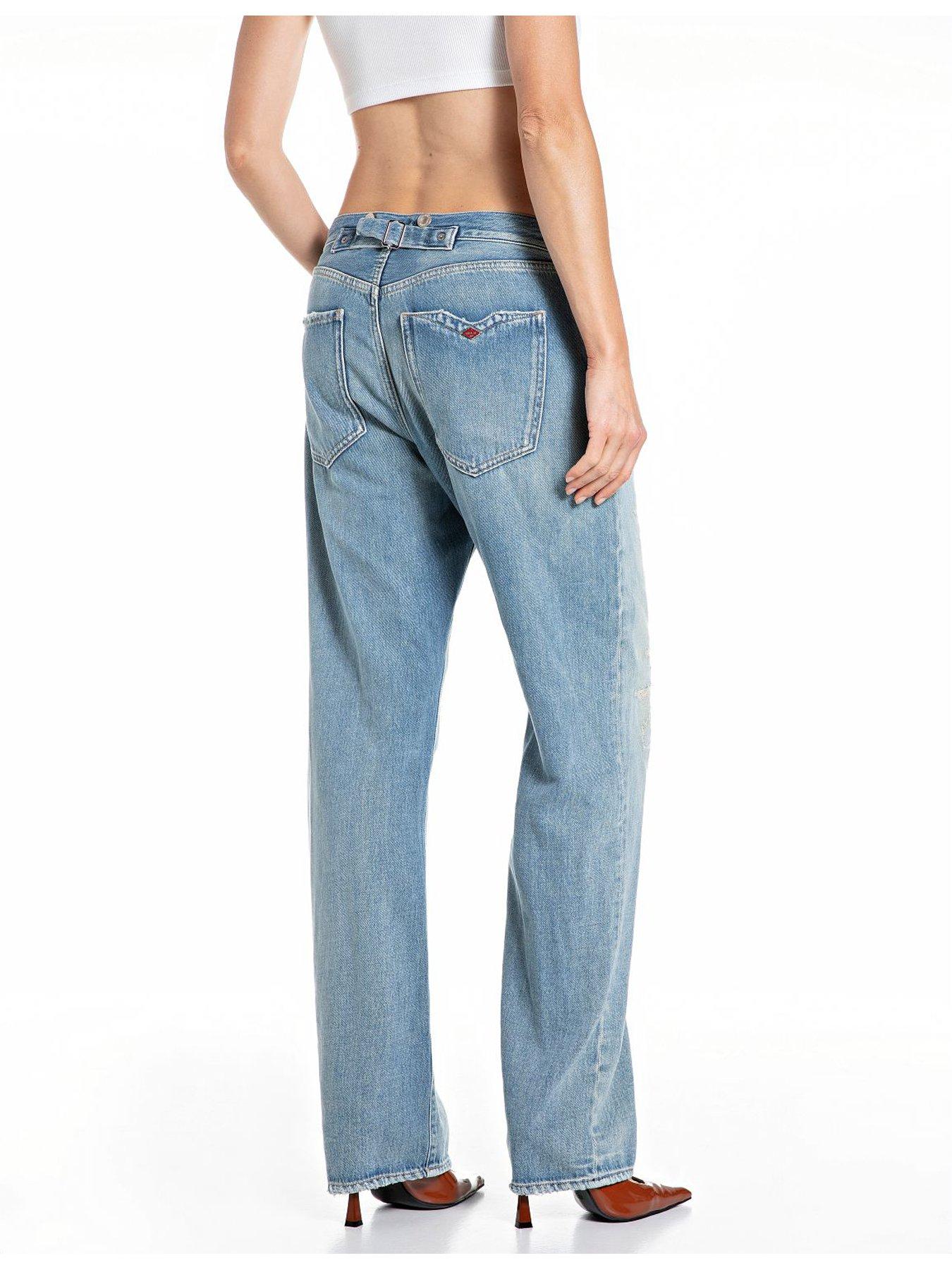 Image 2 of 3 of Replay Relaxed Straight Jean - Blue