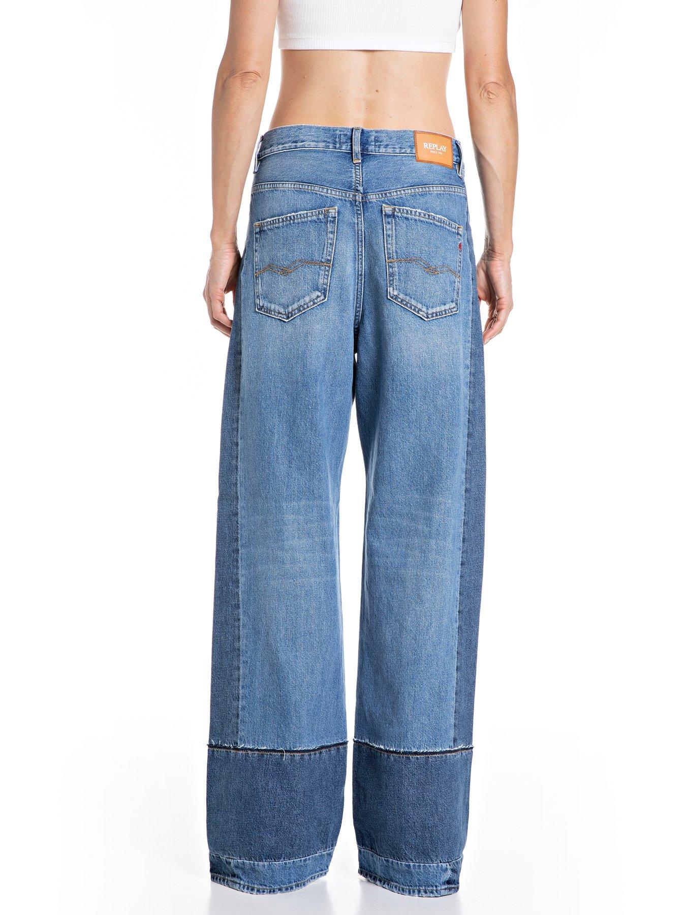 Image 2 of 3 of Replay Idalya Wide Leg Jeans - Blue