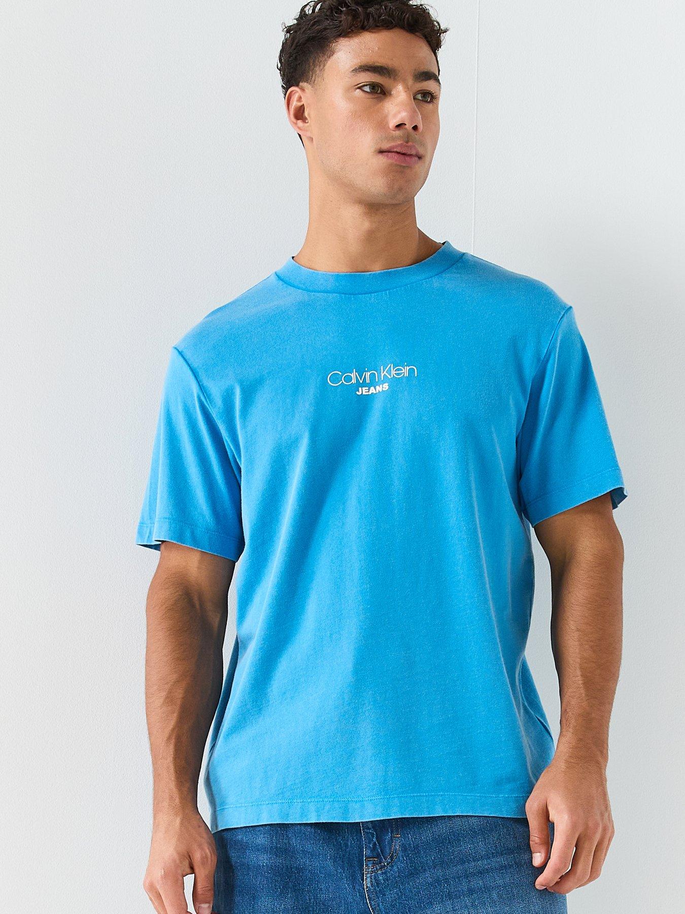 Calvin Klein Jeans Acid Wash Relaxed T-Shirt - French Blue