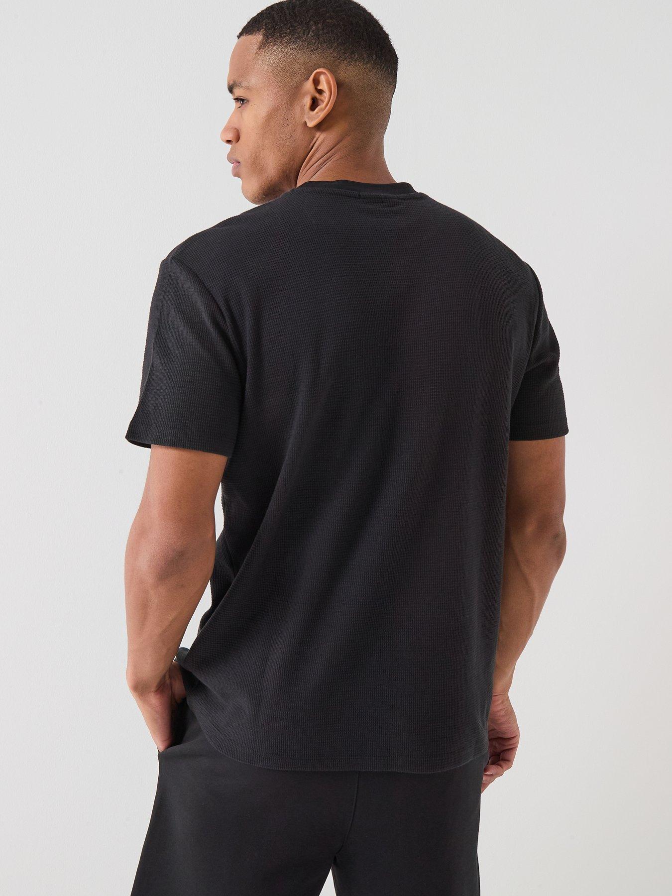 calvin-klein-jeans-waffle-badge-t-shirt-blackstillFront