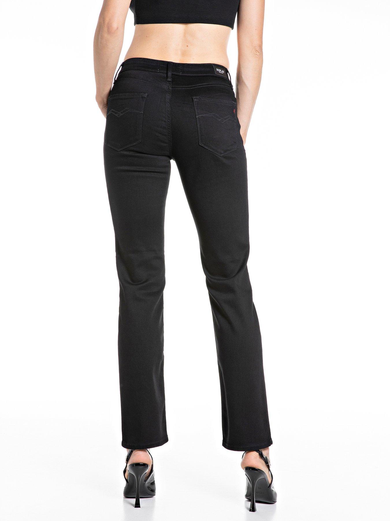 replay-straight-leg-high-waist-jeans-blackstillFront