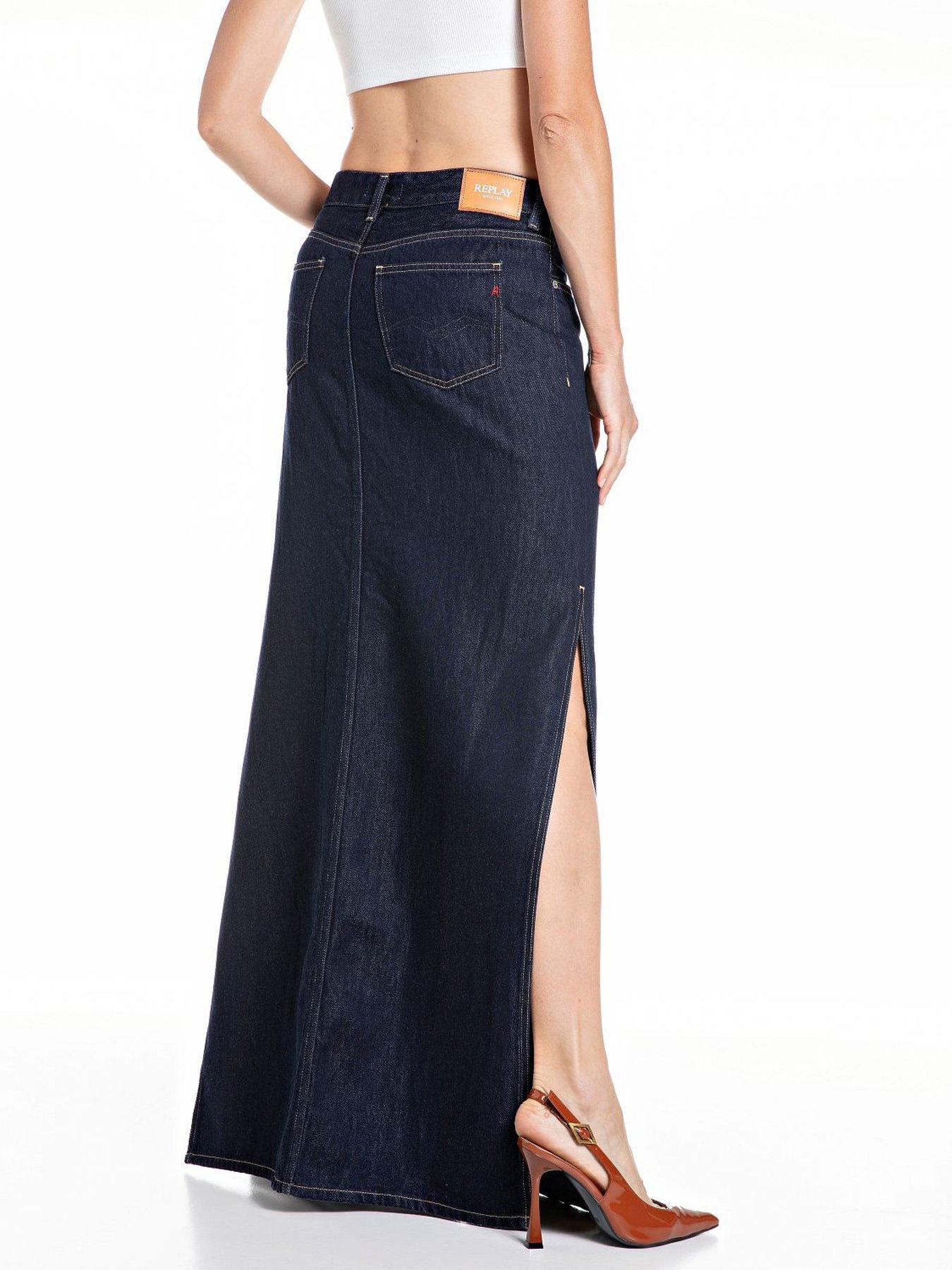 replay-deep-split-denim-maxi-skirt-bluestillFront