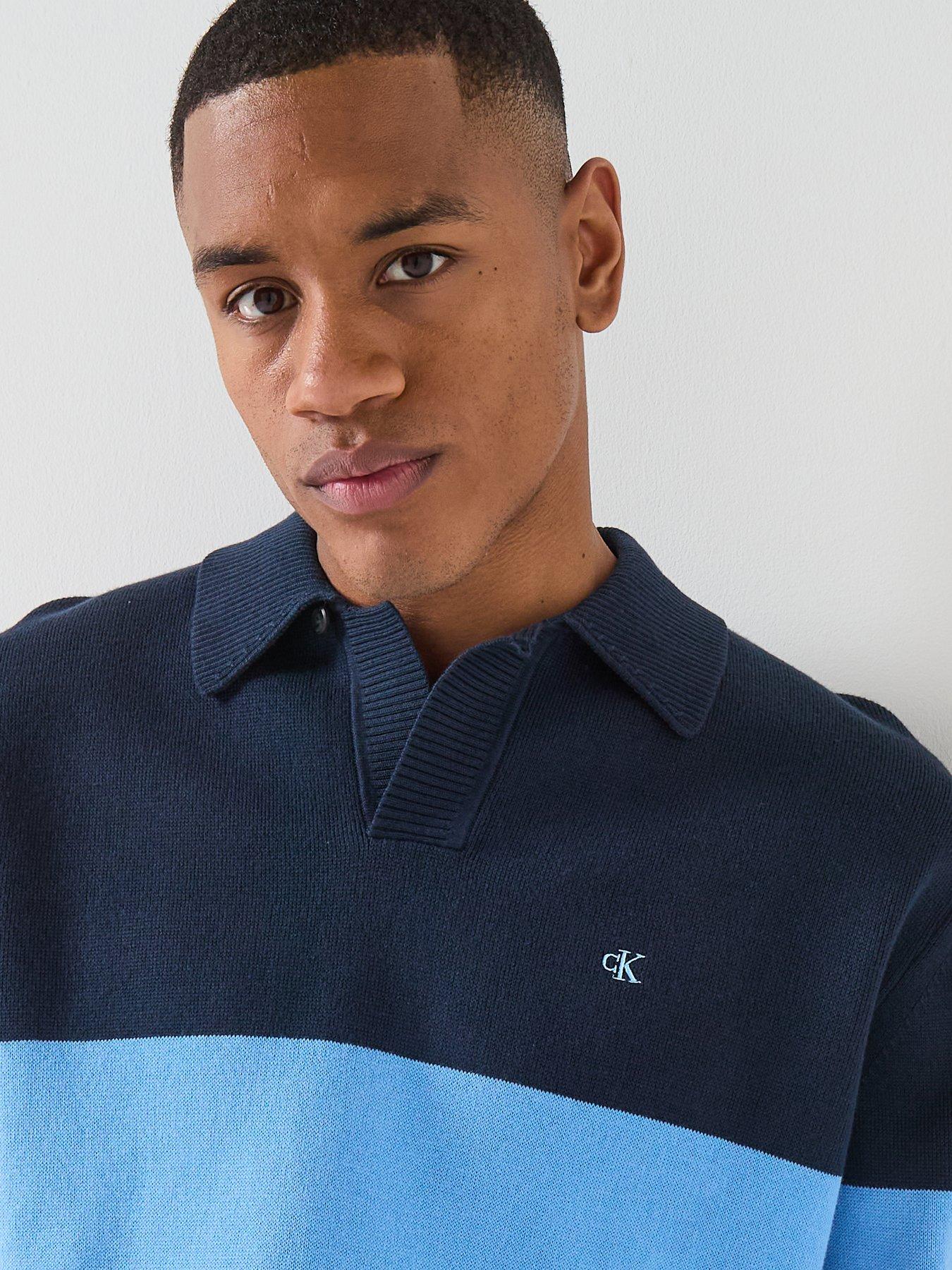 calvin-klein-jeans-placed-stripe-knitted-polo-jumper-navyoutfit
