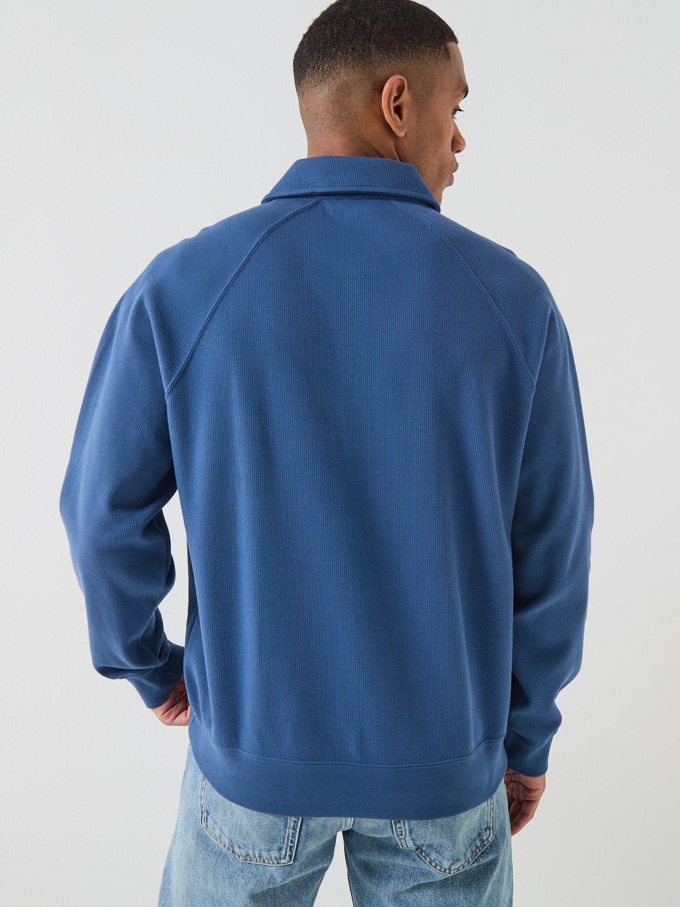 Image 2 of 5 of Calvin Klein Jeans Ribbed Crew Sweatshirt - Blue