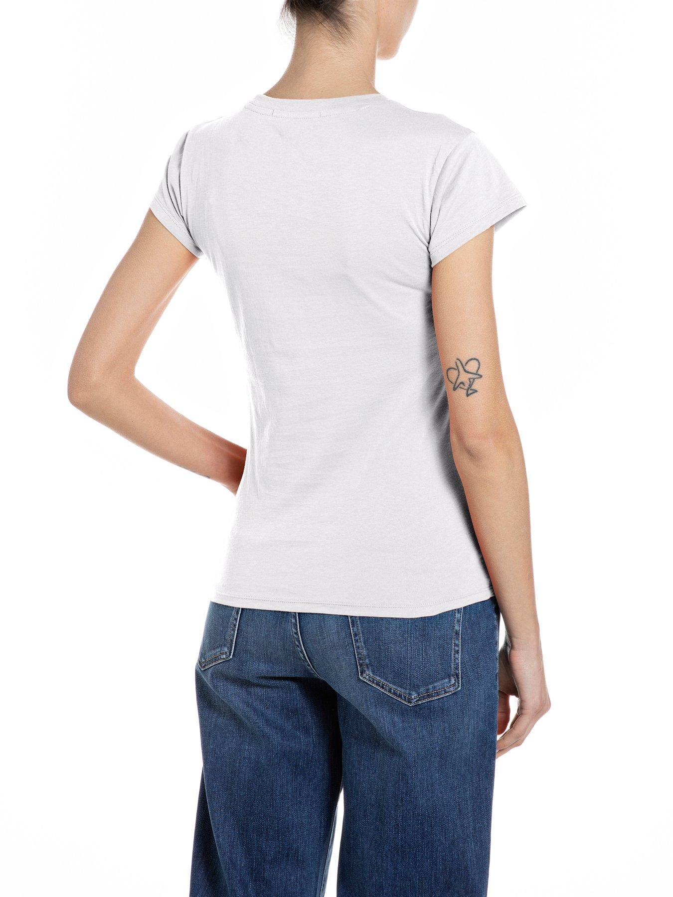 Image 2 of 2 of Replay Heart Logo T-Shirt - White