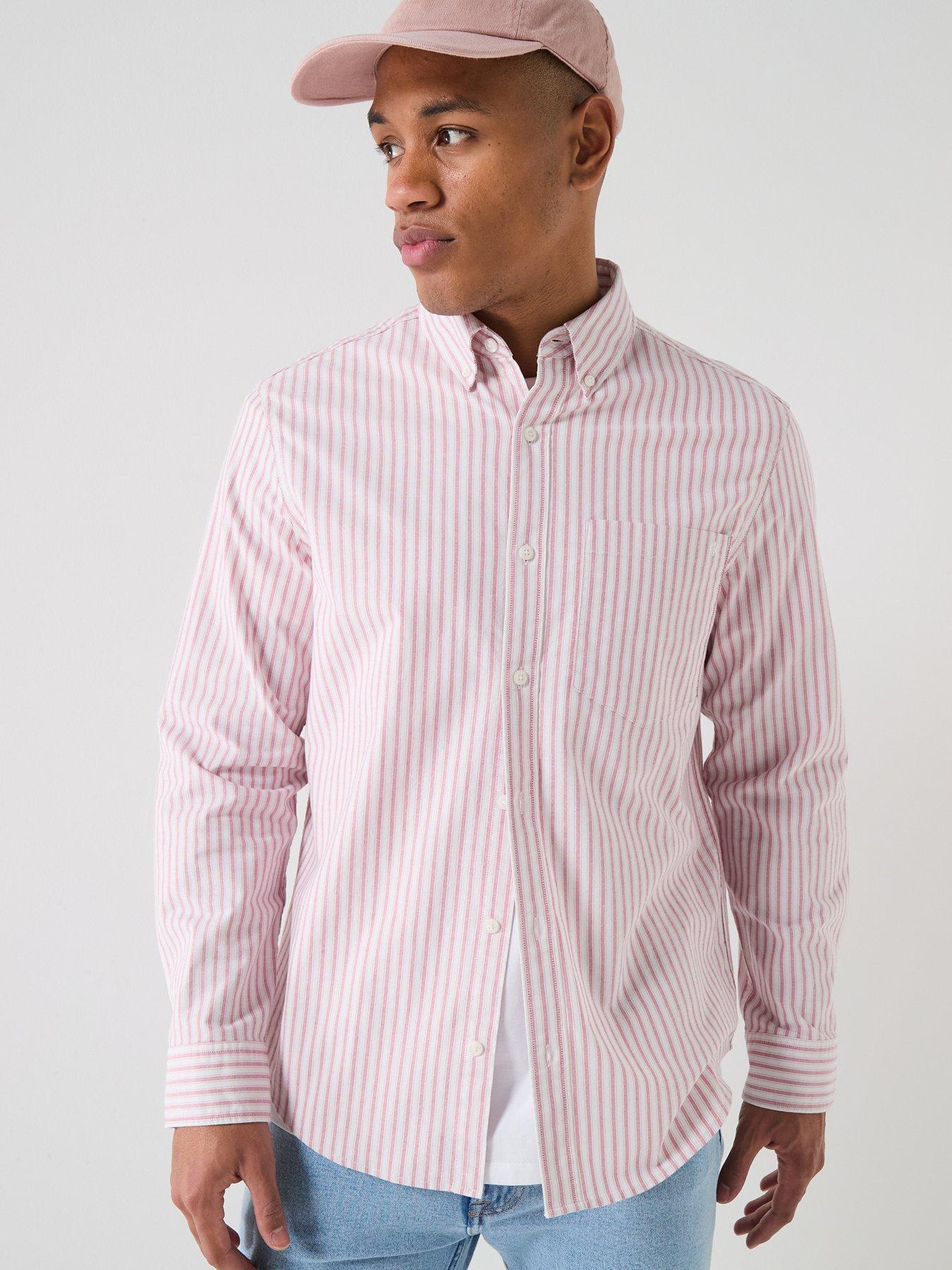 calvin-klein-jeans-stripe-oxford-shirt-pinkfront