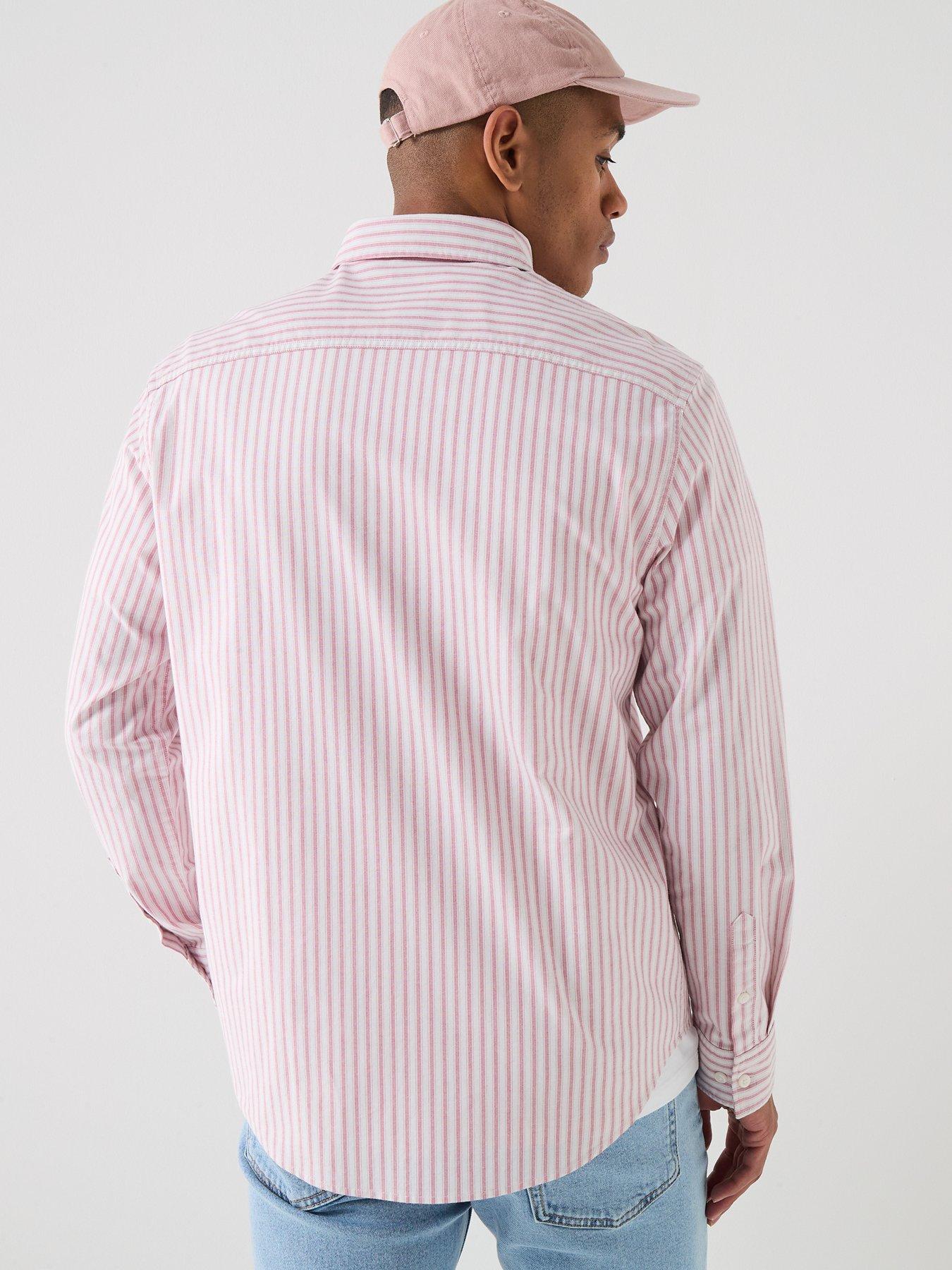 calvin-klein-jeans-stripe-oxford-shirt-pinkstillFront