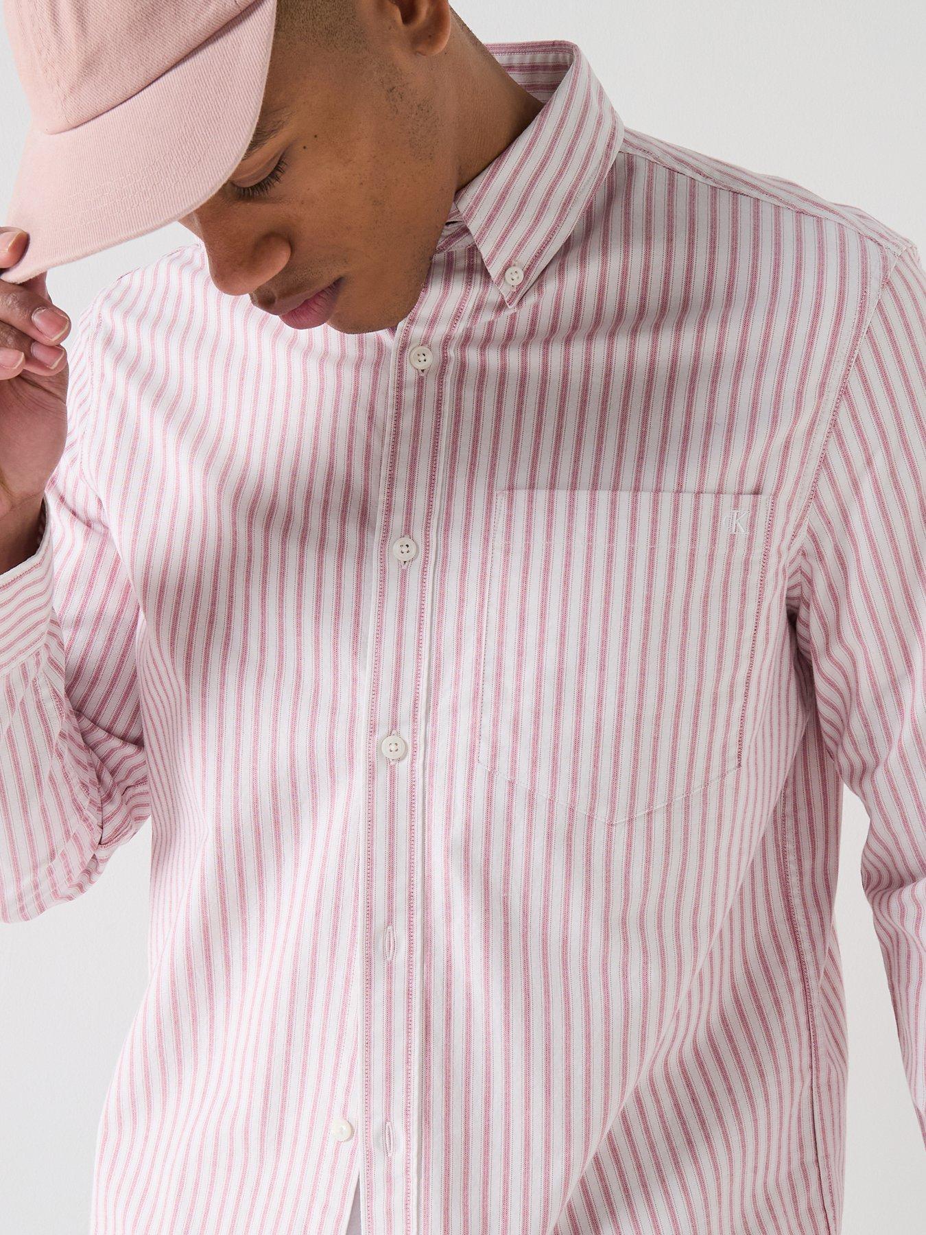 calvin-klein-jeans-stripe-oxford-shirt-pinkoutfit