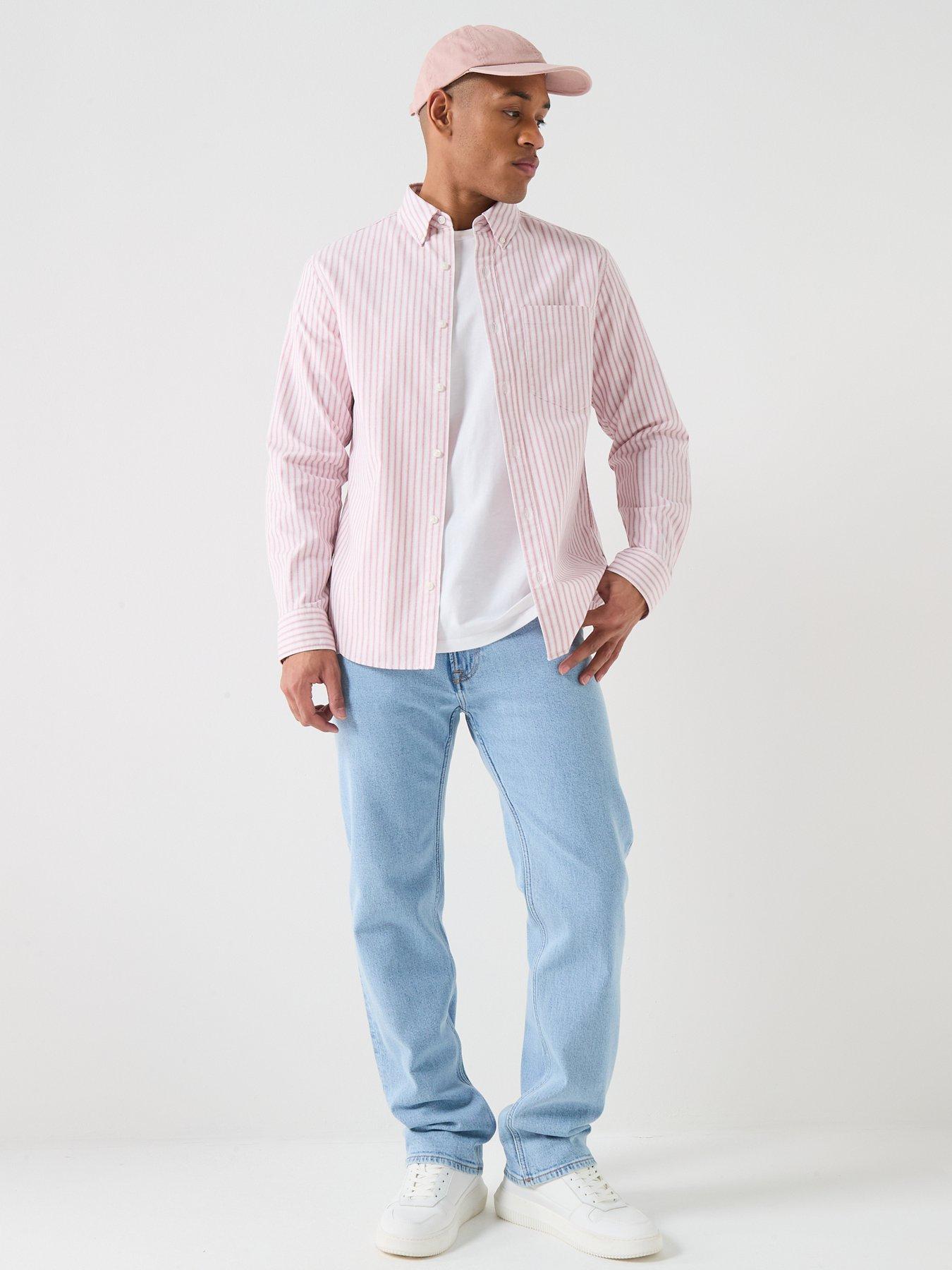 calvin-klein-jeans-stripe-oxford-shirt-pinkdetail